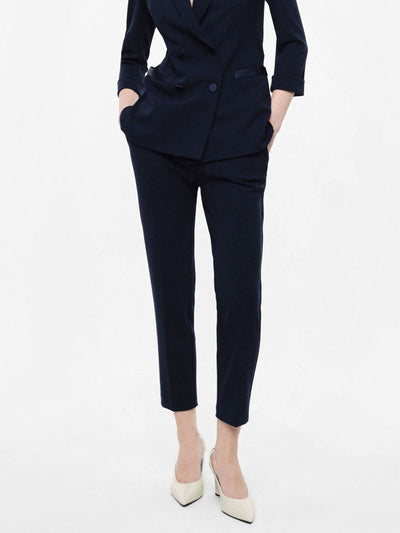 Imperial - Pantaloni sartoriali vita alta chiusura con bottone - Donna