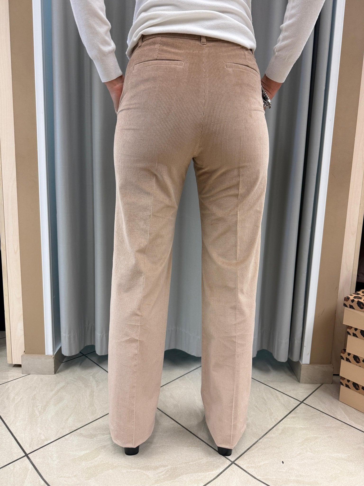 Pantaloni straight fit in velluto - PENNYBLACK - OBOLO - World Fashion