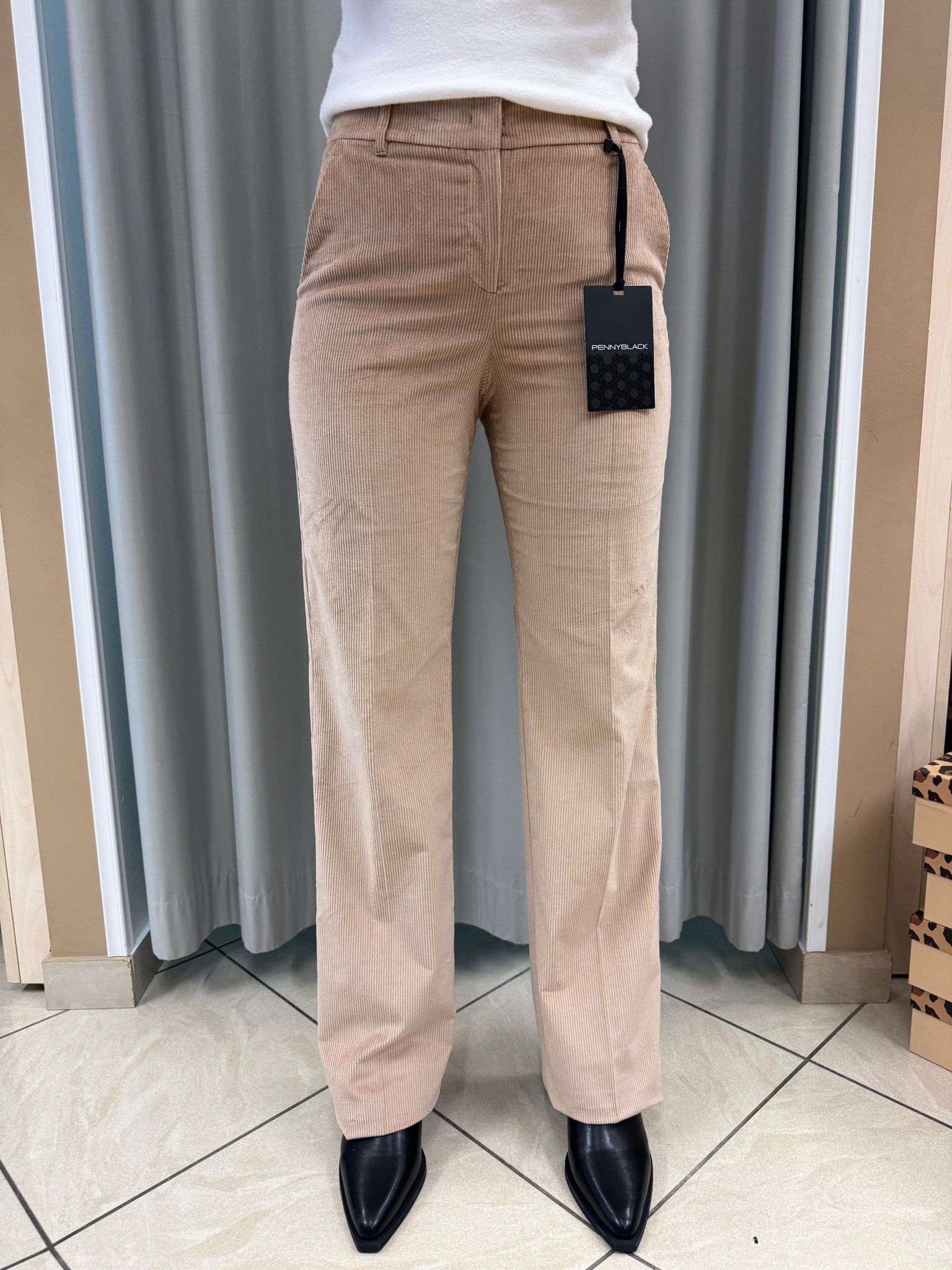 Pantaloni straight fit in velluto - PENNYBLACK - OBOLO - World Fashion