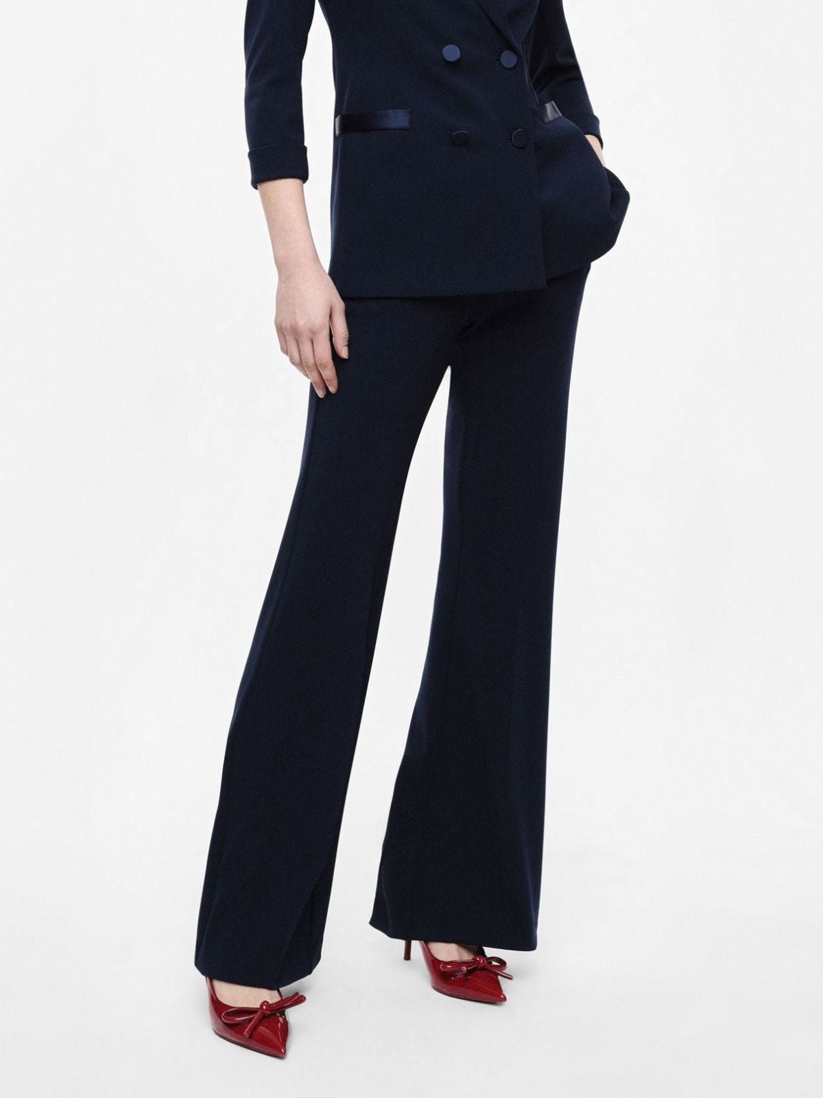 Pantalonie flare sartoriali vita alta pinces Donna - Imperial - World Fashion