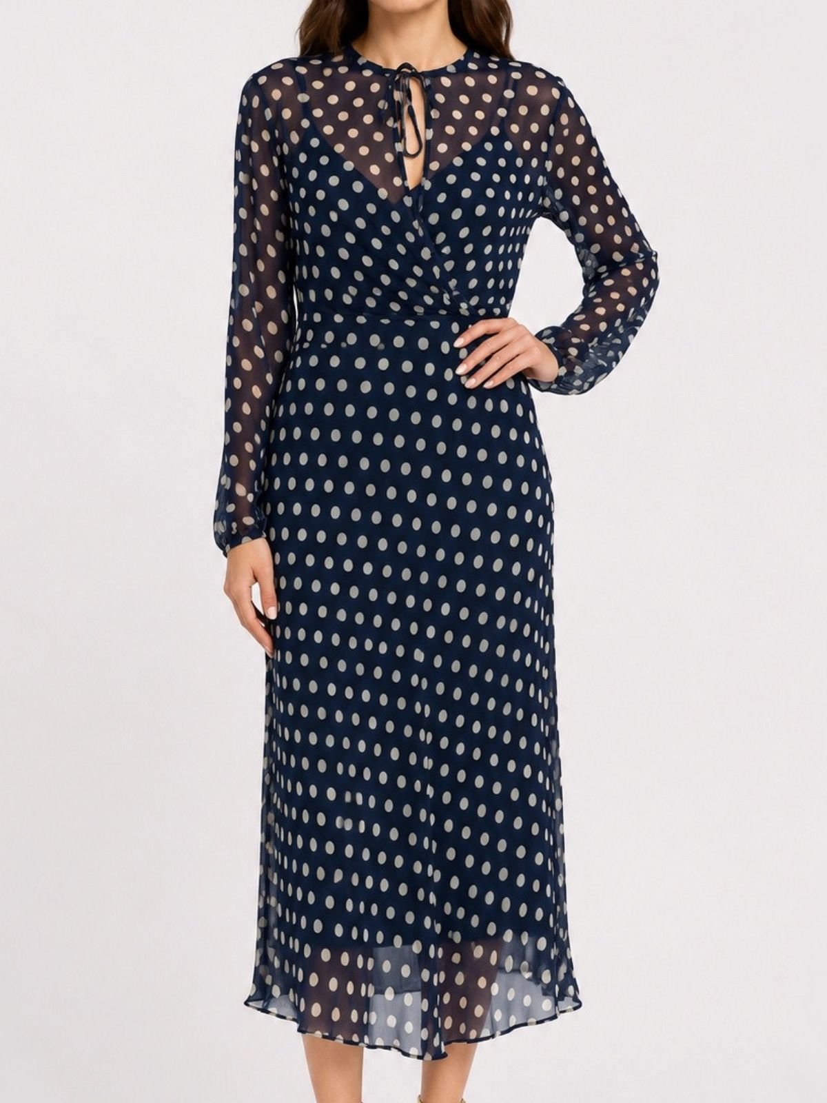PennyBlack - Abito Midi Georgette Pois - Donna - World Fashion