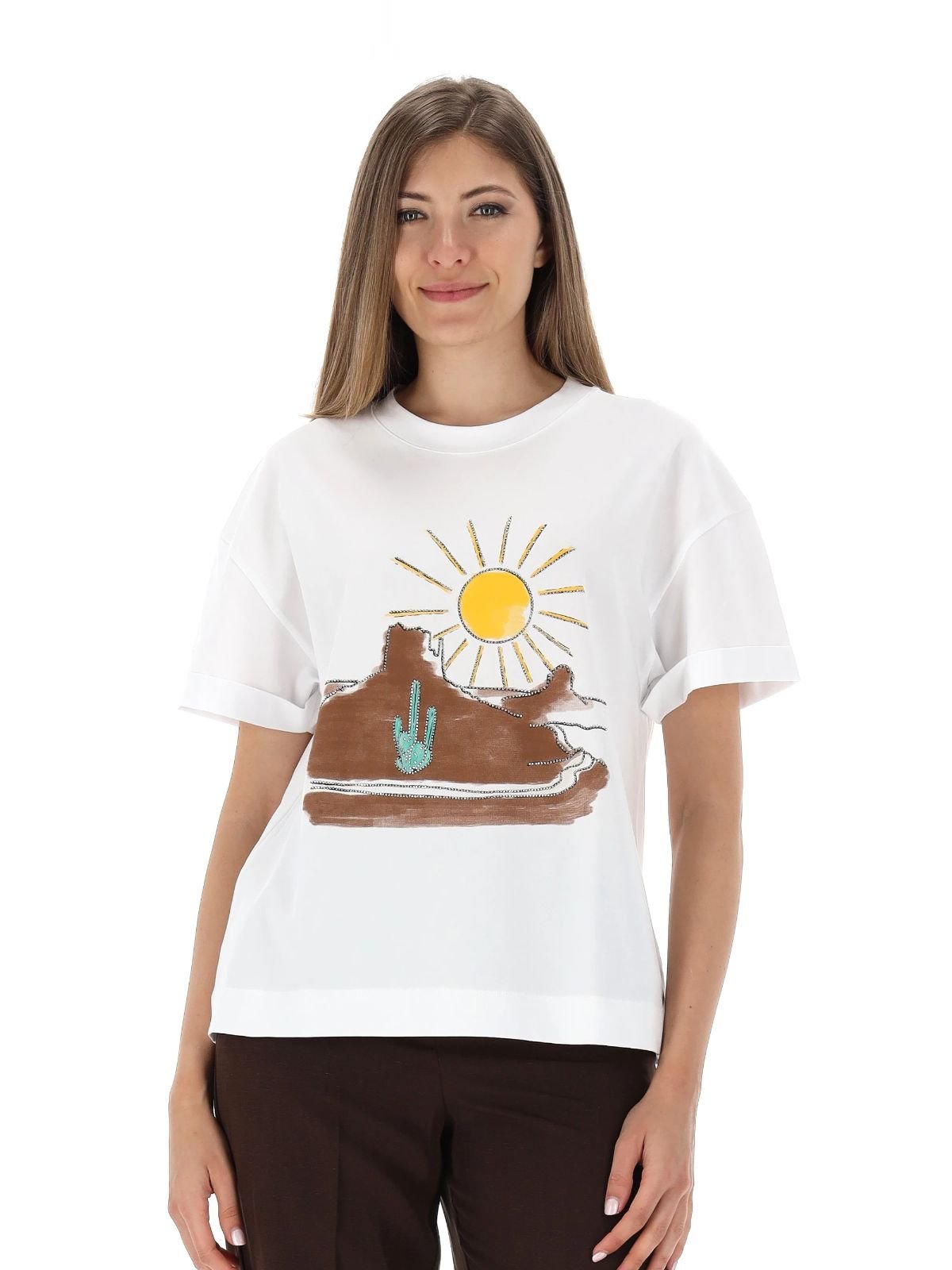 PennyBlack - T-Shirt Con Stampa E Strass - Donna - World Fashion