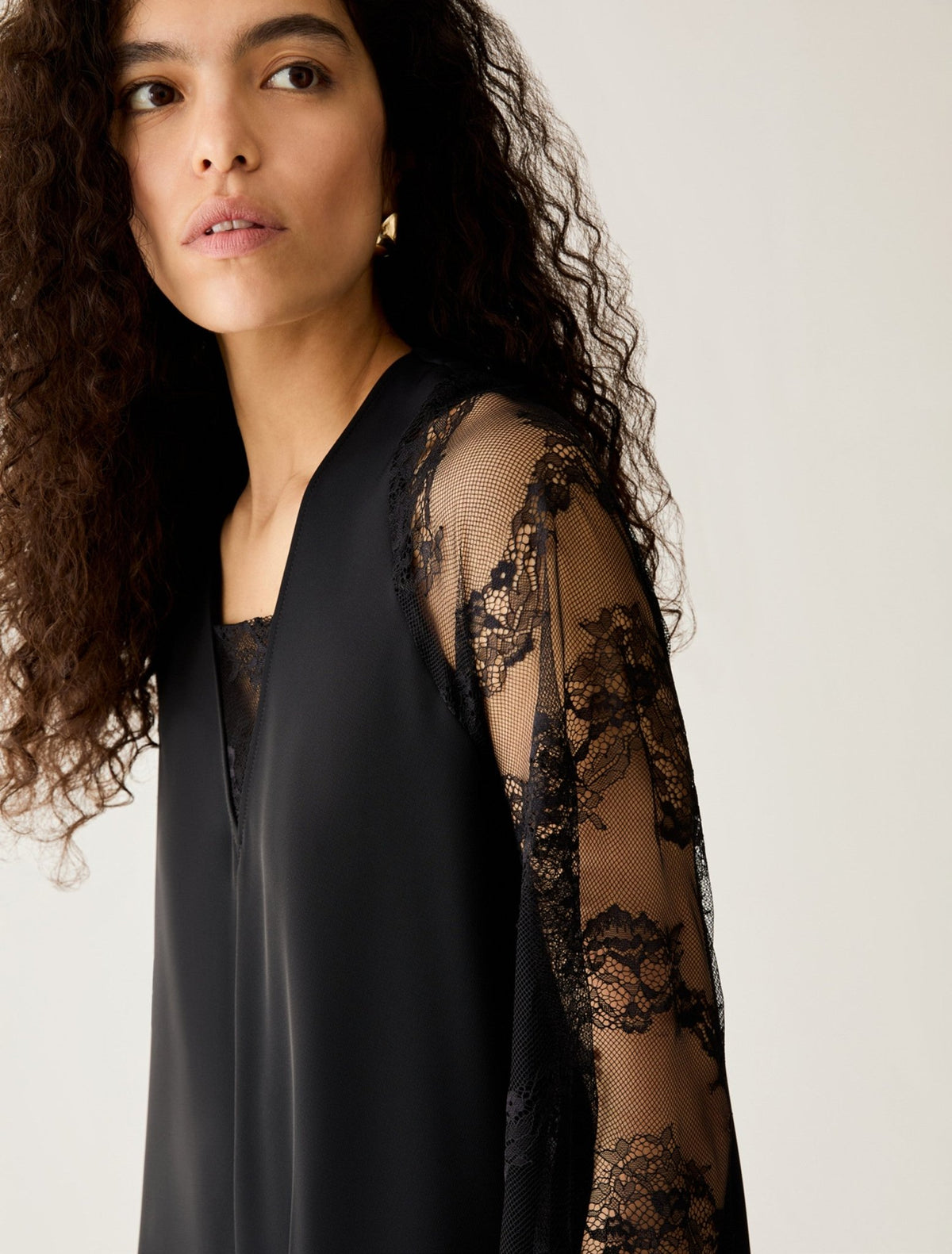PennyBlack - Tunic dress in twill e pizzo - Donna - World Fashion