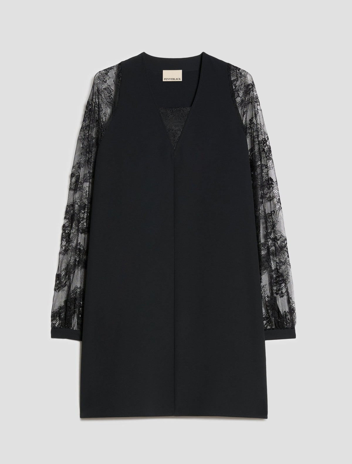 PennyBlack - Tunic dress in twill e pizzo - Donna - World Fashion