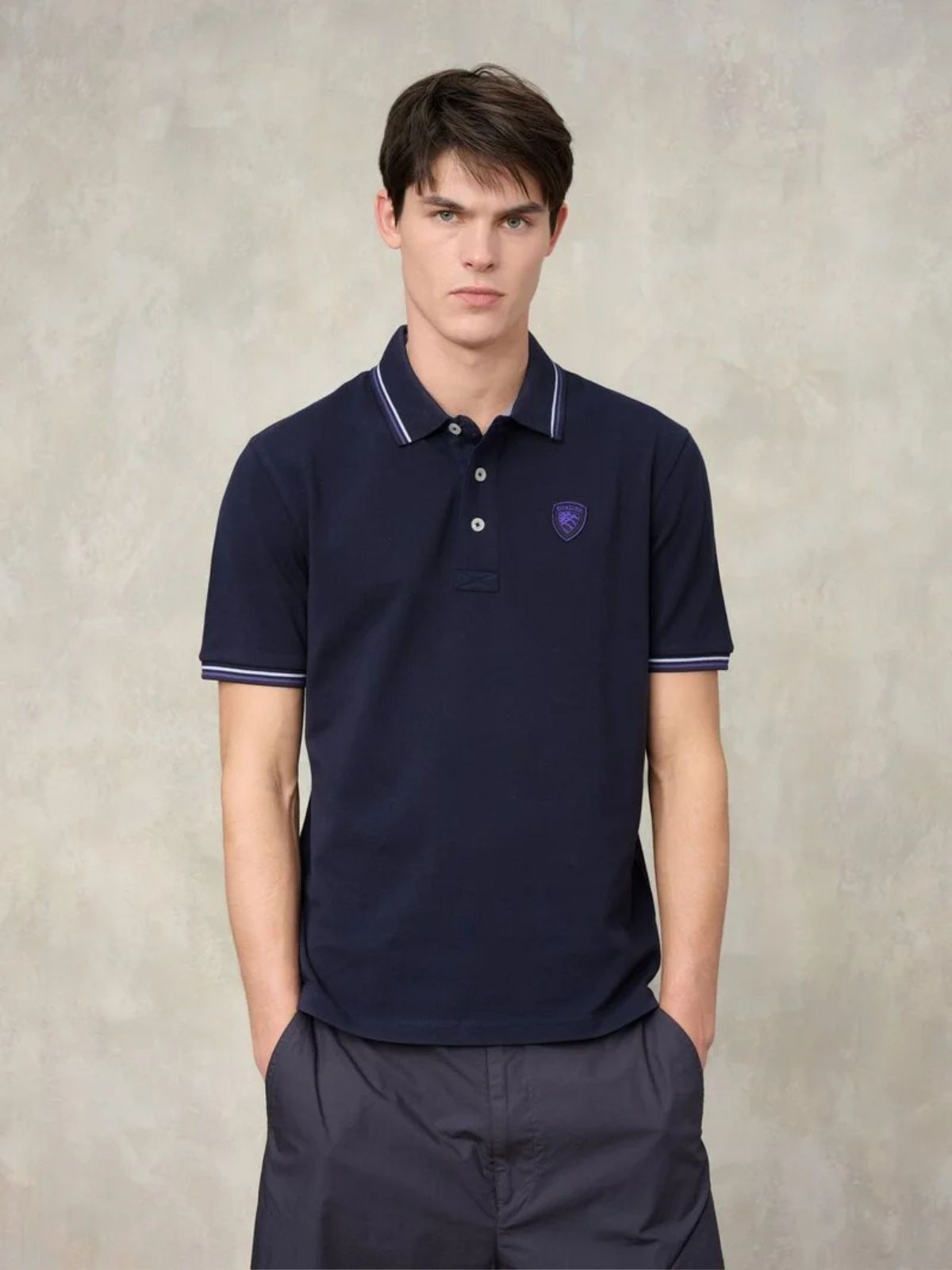 Polo doppia riga Agassiz Uomo - Blauer - World Fashion