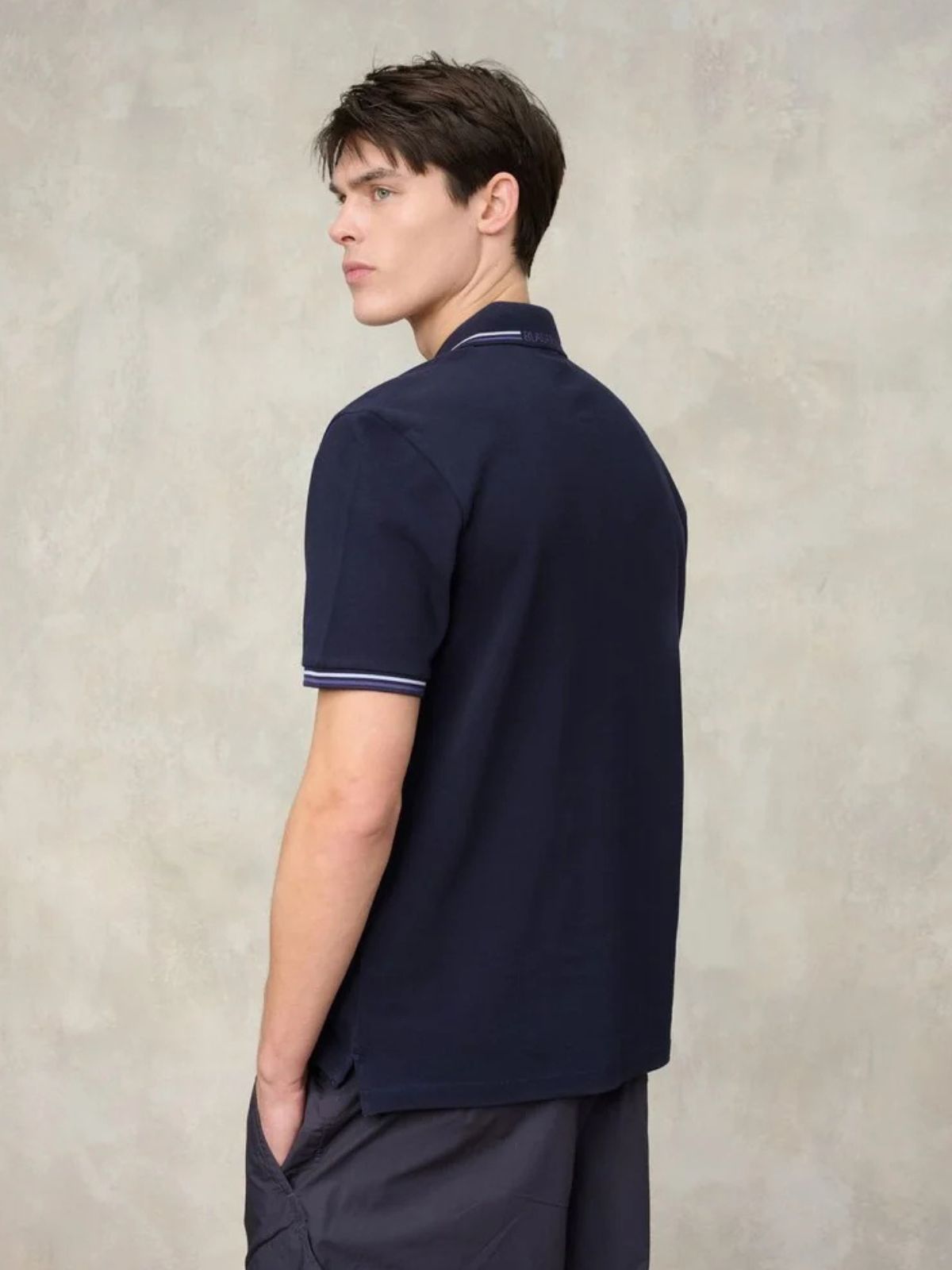 Polo doppia riga Agassiz Uomo - Blauer - World Fashion