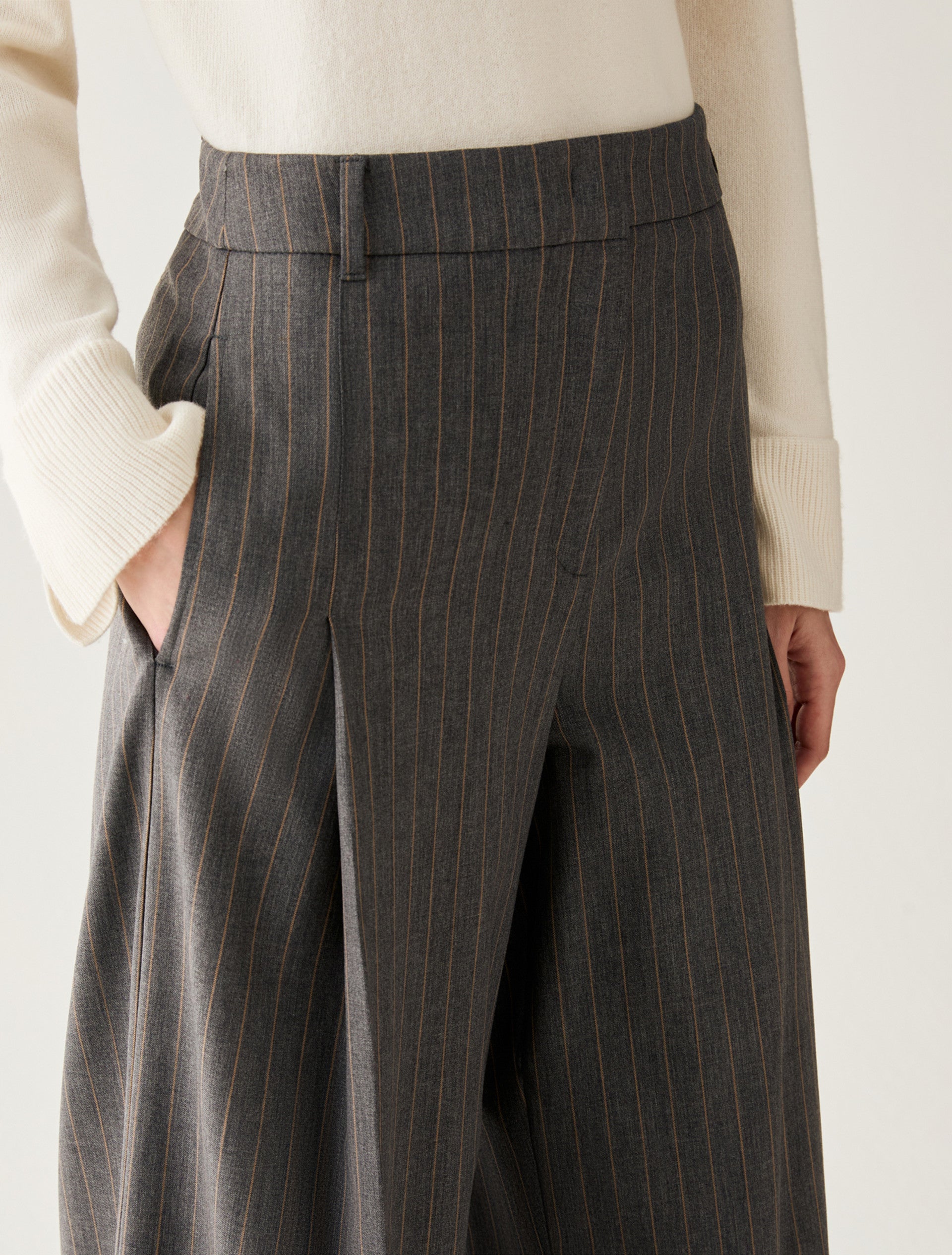 PennyBlack - Pantaloni ampi a disegno gessato - Donna