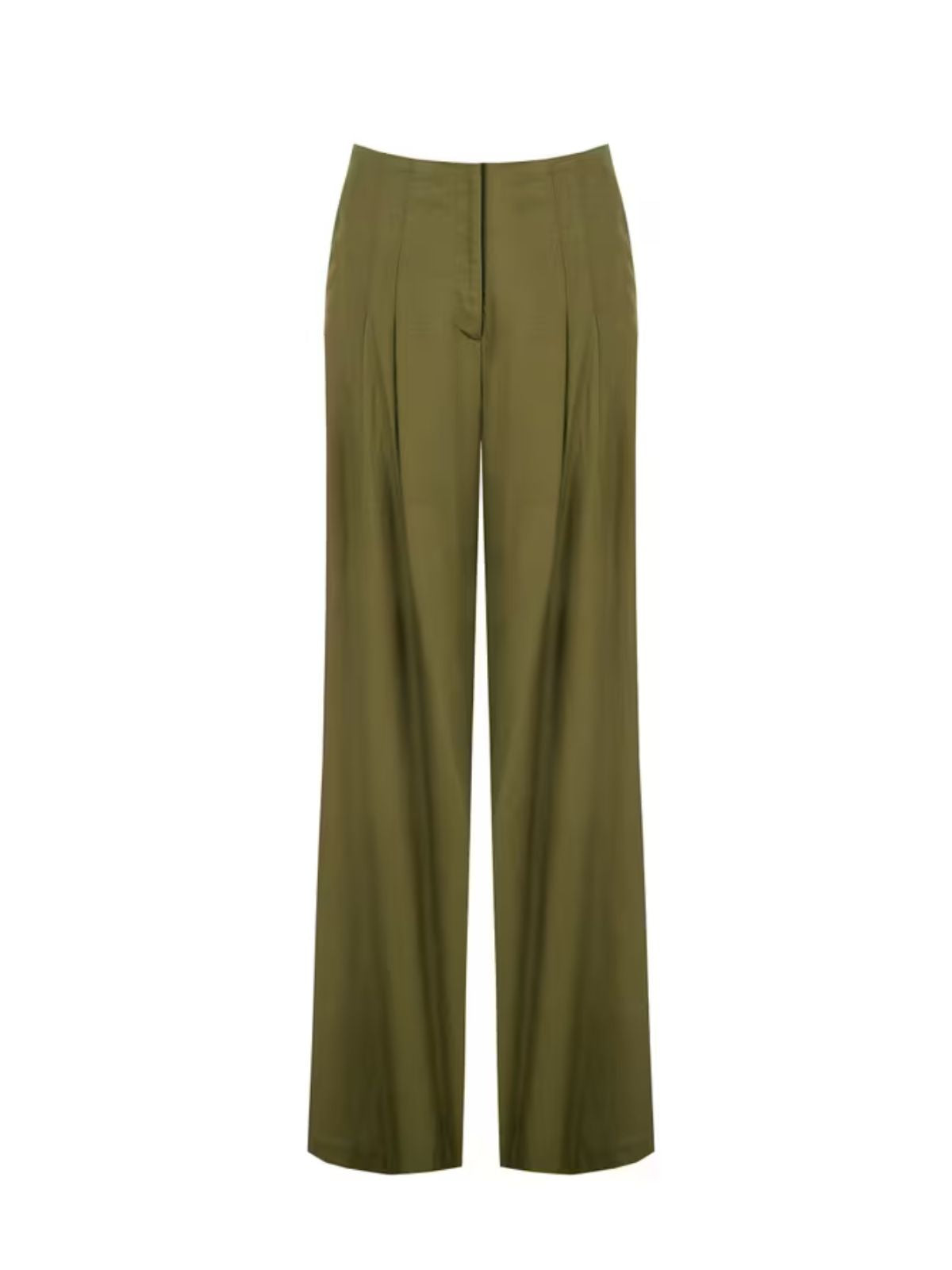 Rinascimento - Pantaloni Palazzo In Misto Viscosa E Lino Con Doppia Pinces E Tasche - Donna
