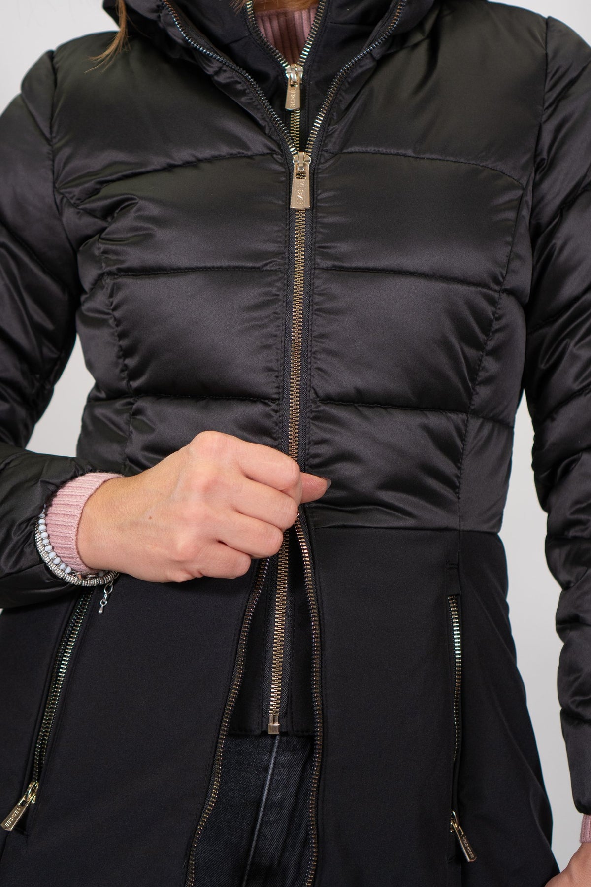 Yes Zee - Piumino  Trapuntato Con Finto Gilet Stac. - Donna
