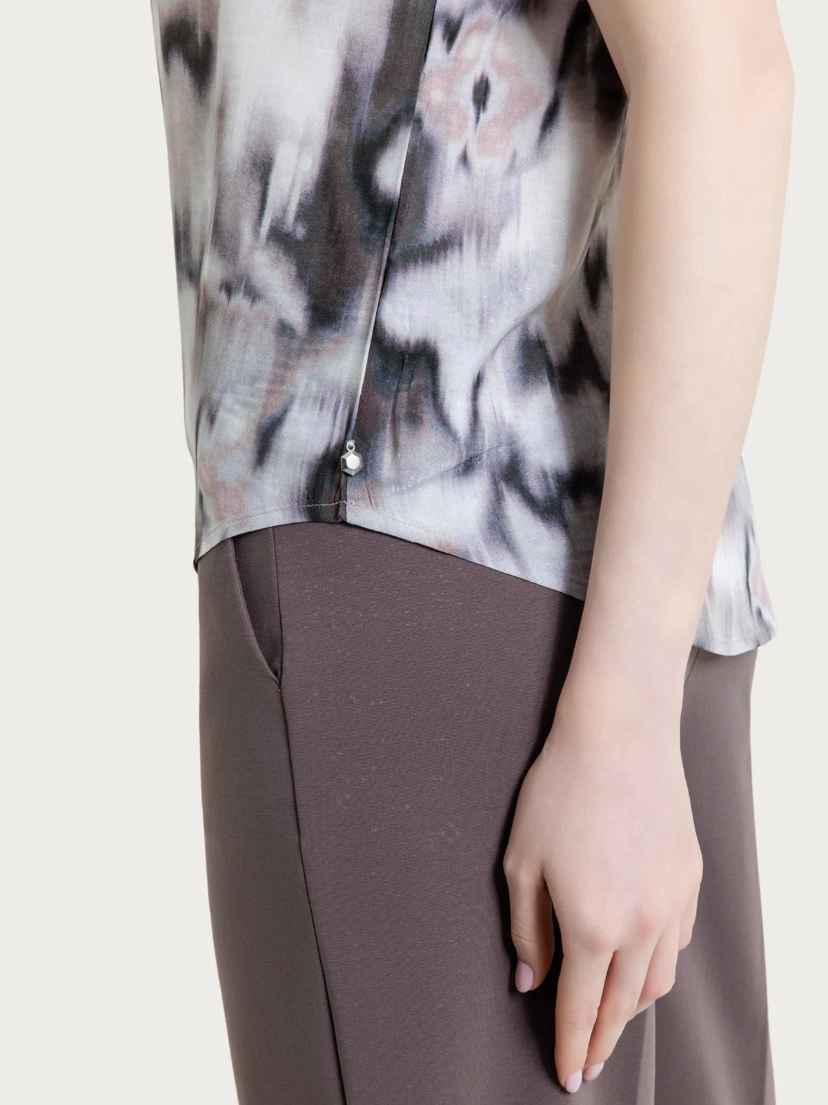 Ragno - Blusa con manica corta e fantasia in EcoSeta - Donna - World Fashion
