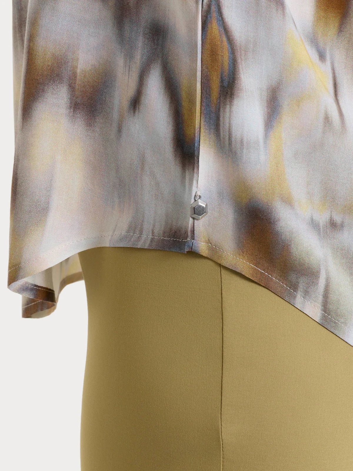 Ragno - Blusa con manica corta e fantasia in EcoSeta - Donna - World Fashion