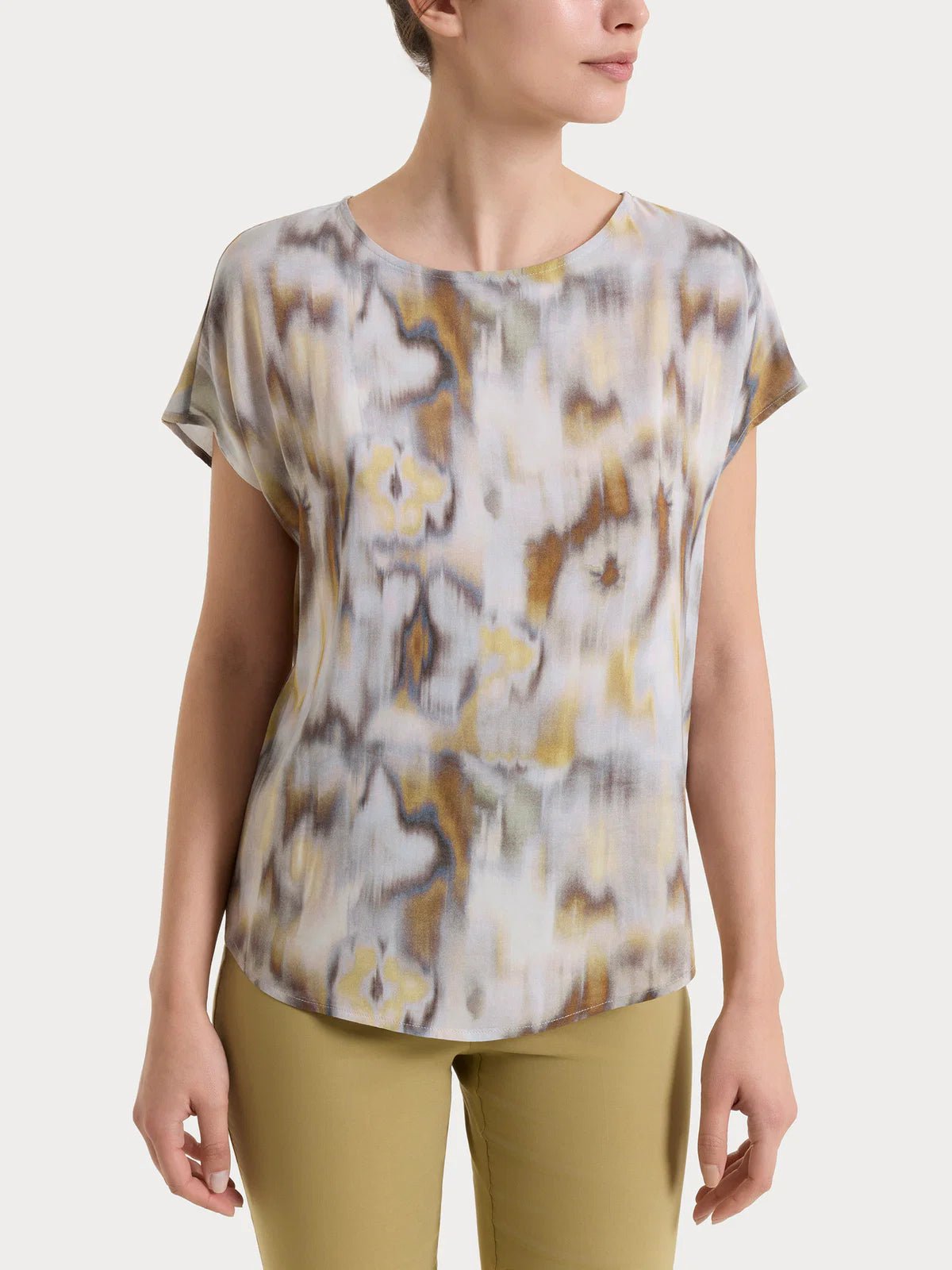 Ragno - Blusa con manica corta e fantasia in EcoSeta - Donna - World Fashion
