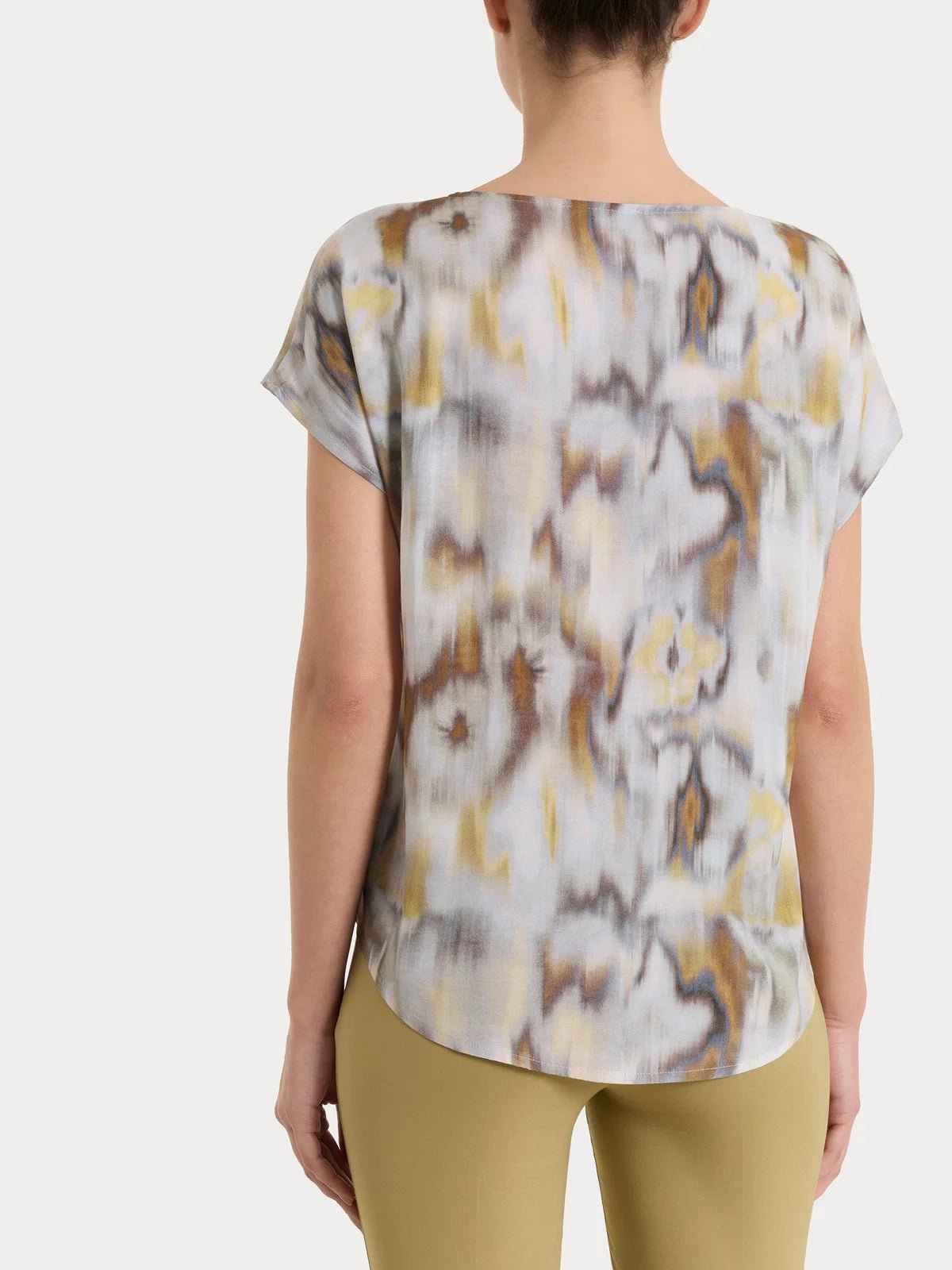 Ragno - Blusa con manica corta e fantasia in EcoSeta - Donna - World Fashion