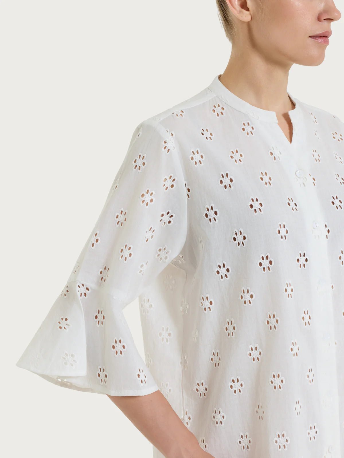 Ragno - Chemisier con manica ampia in Sangallo - Donna - World Fashion