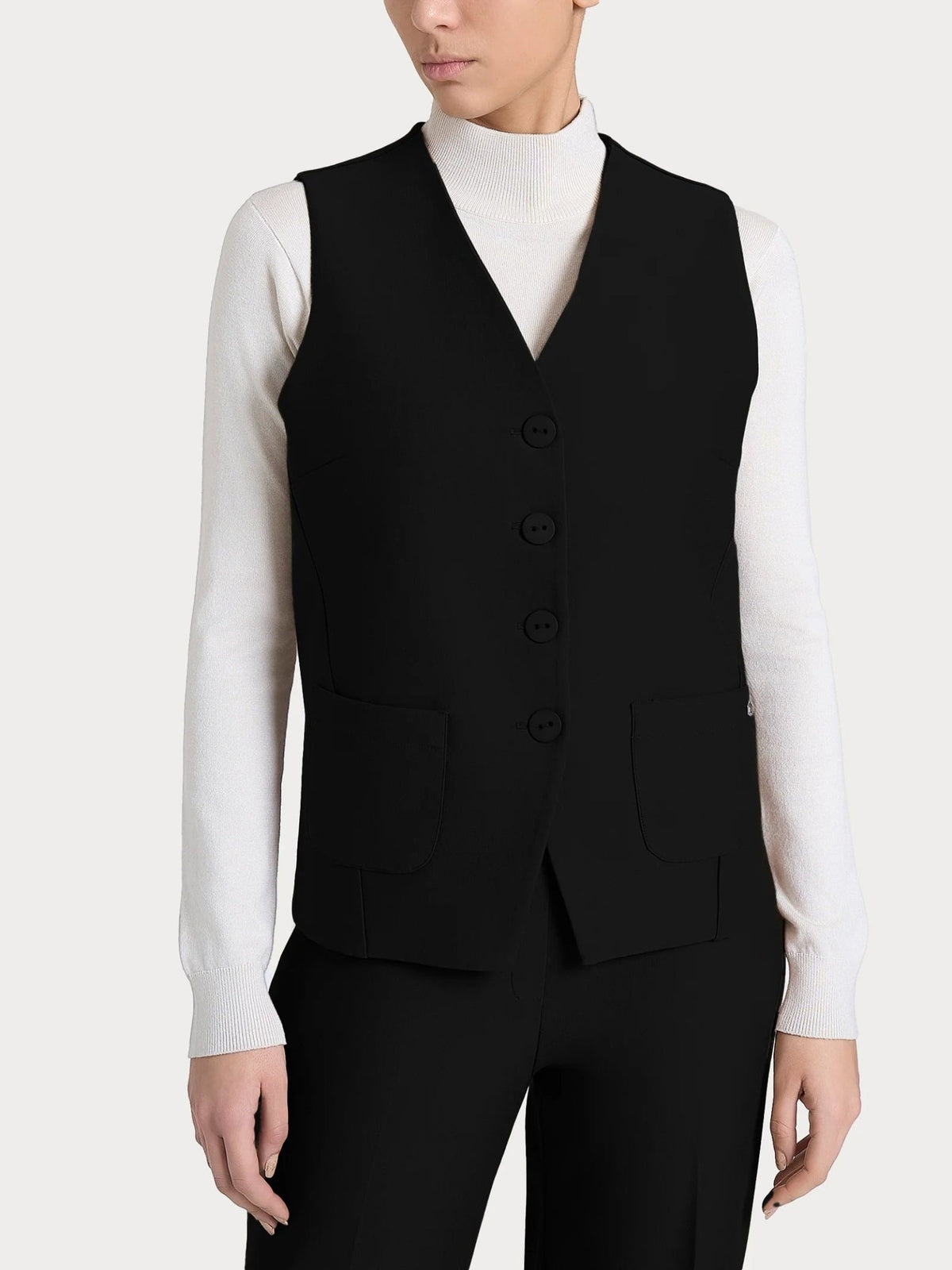 Ragno - Gilet con quattro bottoni in Compact - Donna - World Fashion