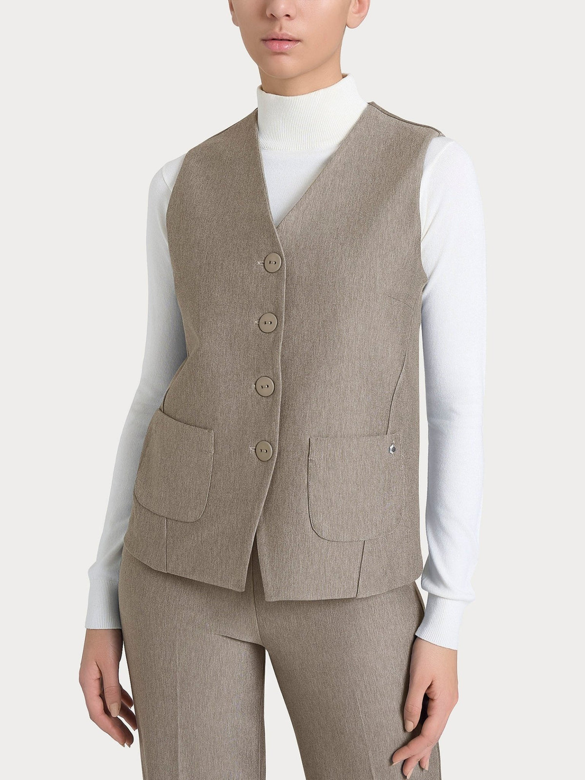 Ragno - Gilet con quattro bottoni in Compact - Donna - World Fashion