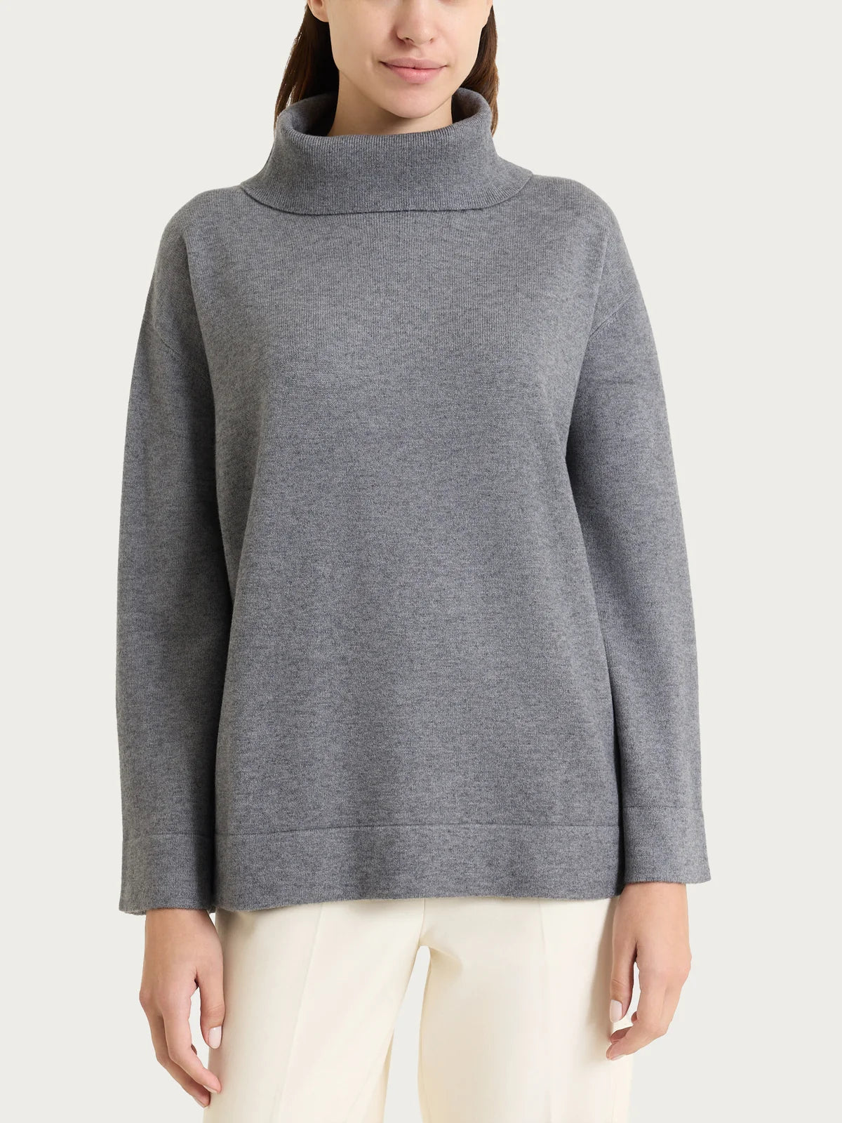 Ragno - Maglia con collo a ciambella in NaturalSoft - Donna - World Fashion