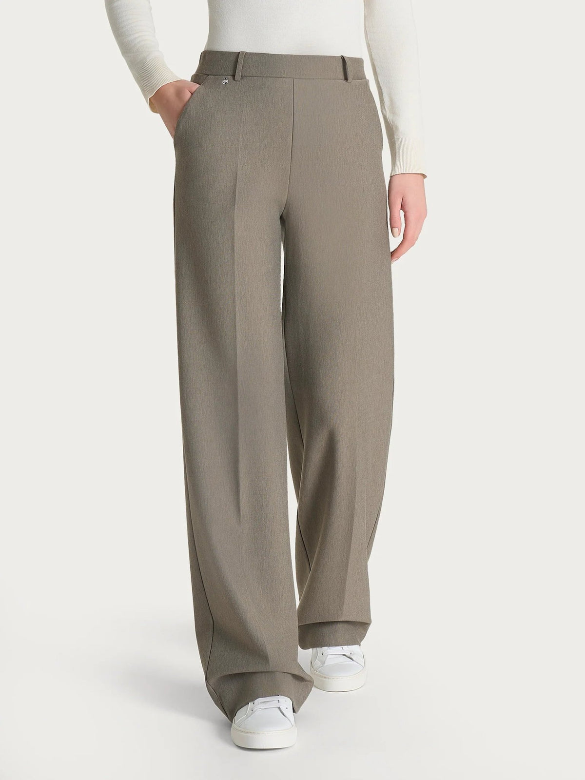 Ragno - Pantalone a palazzo con tasche in Compact - Donna - World Fashion