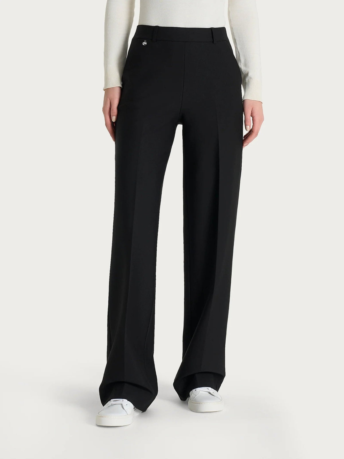 Ragno - Pantalone a palazzo con tasche in Compact - Donna - World Fashion