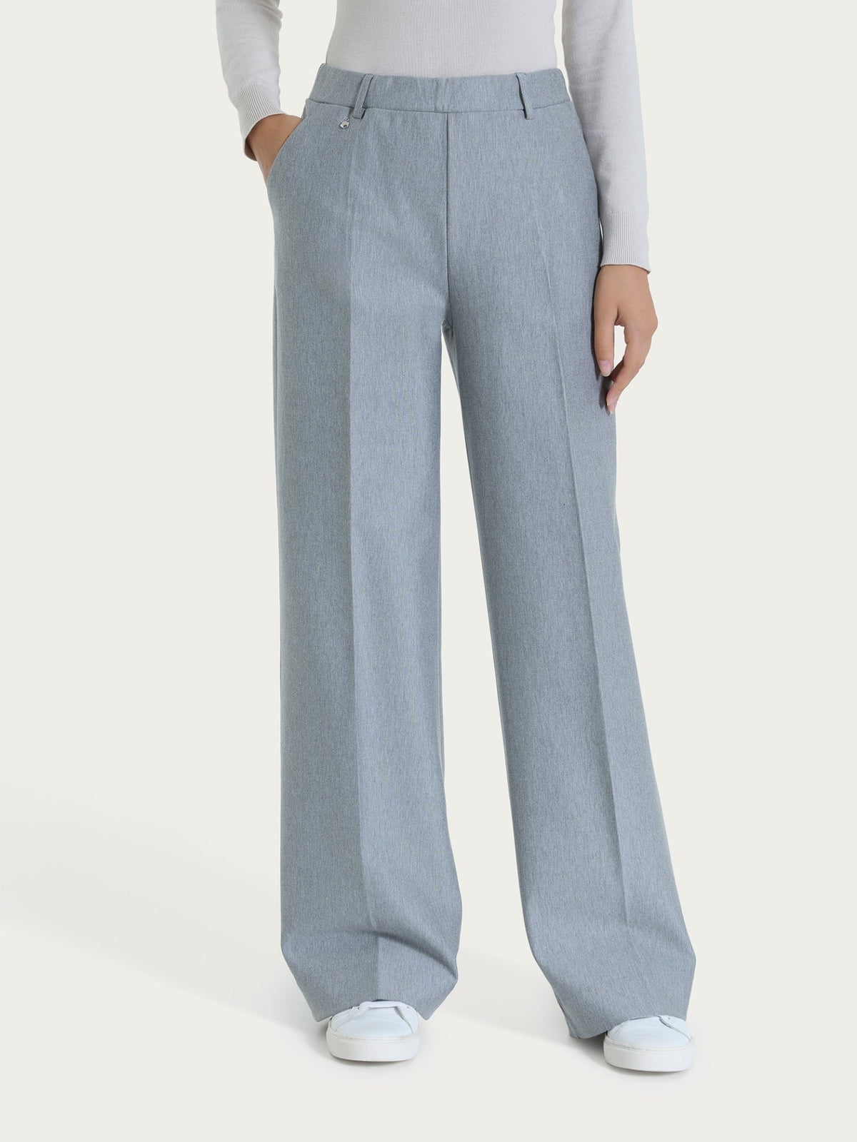 Ragno - Pantalone a palazzo con tasche in Compact - Donna - World Fashion