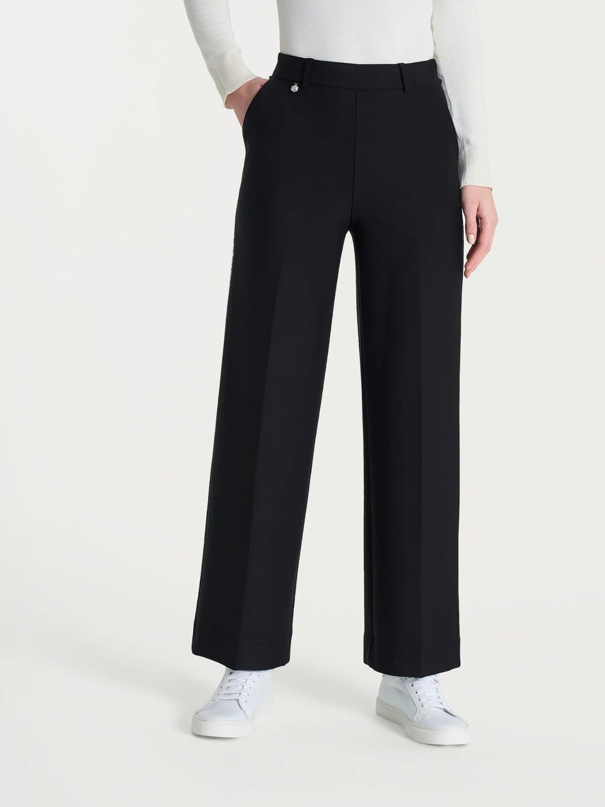 Ragno - Pantalone ampio alla caviglia in Compact - Donna - World Fashion