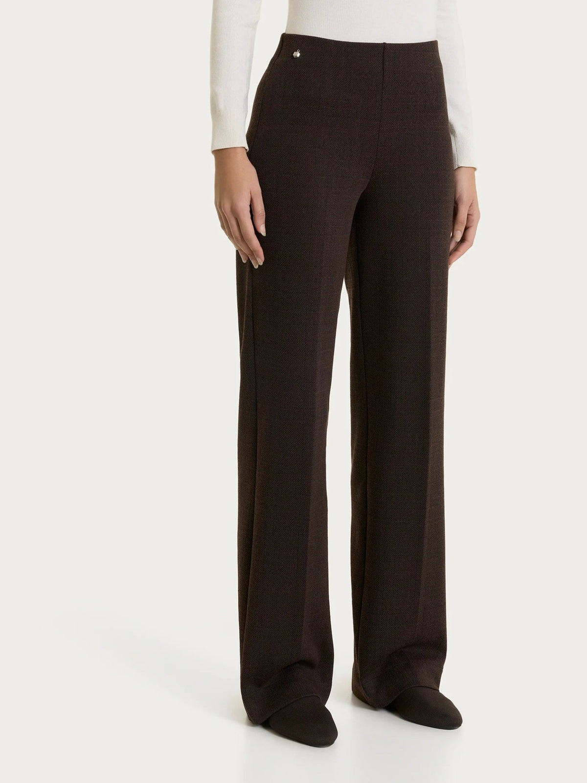 Ragno - Pantalone ampio con tweed pattern in Jacquard - Donna - World Fashion