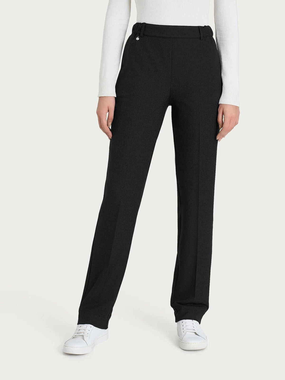 Ragno - Pantalone dritto con tasche in Flannel Twill - Donna - World Fashion
