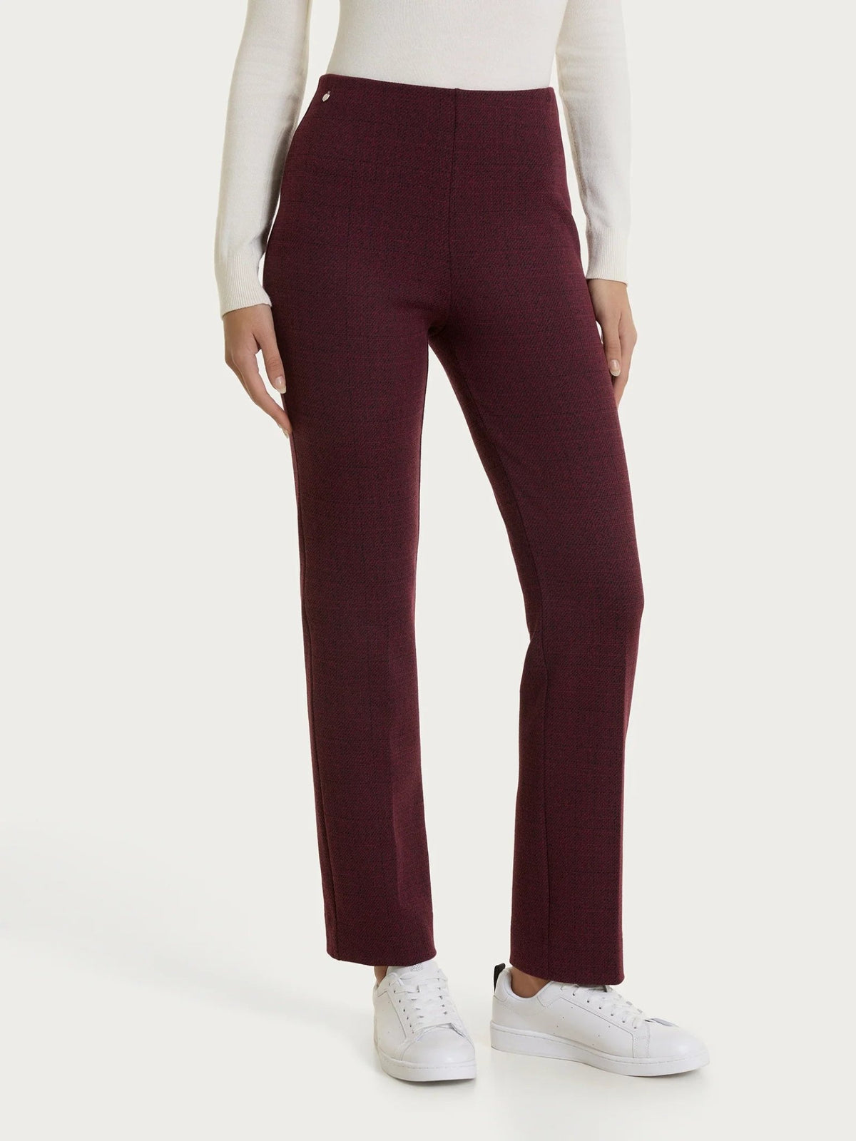 Ragno - Pantalone dritto con tweed pattern in Jacquard - Donna - World Fashion