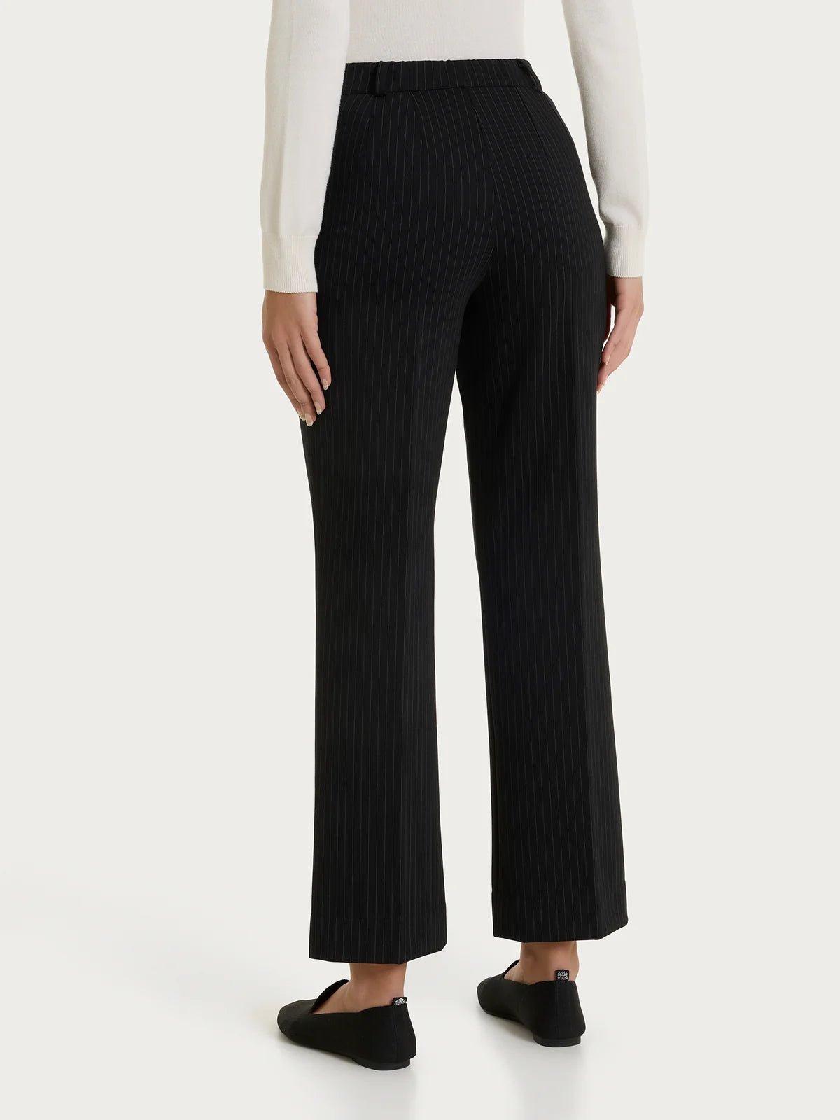 Ragno - Pantalone gessato flare con tasche in Jacquard - Donna - World Fashion