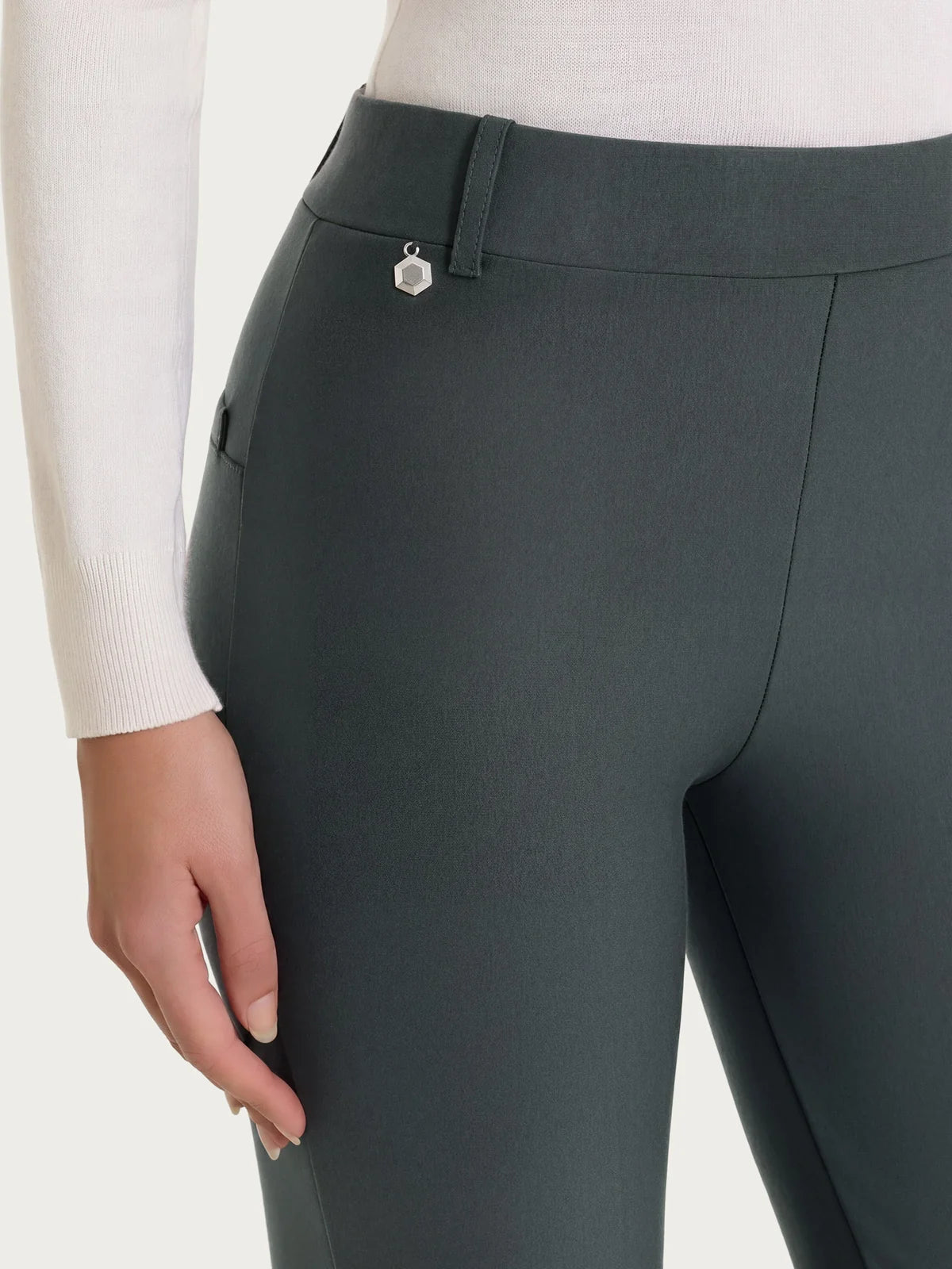 Ragno - Pantalone slim dritto in Compact - Donna - World Fashion
