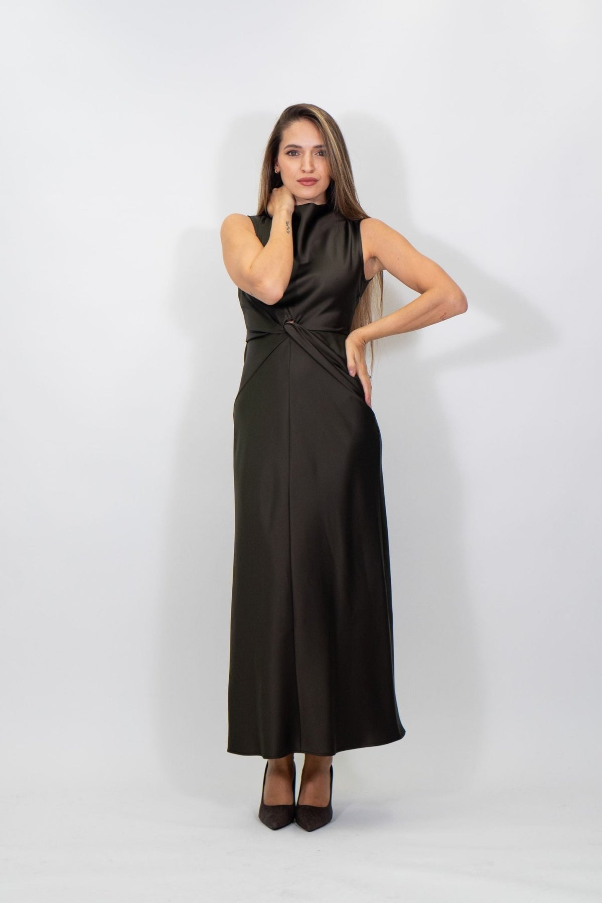 Rinascimento - Abito con nodo e drappeggio - Donna - World Fashion