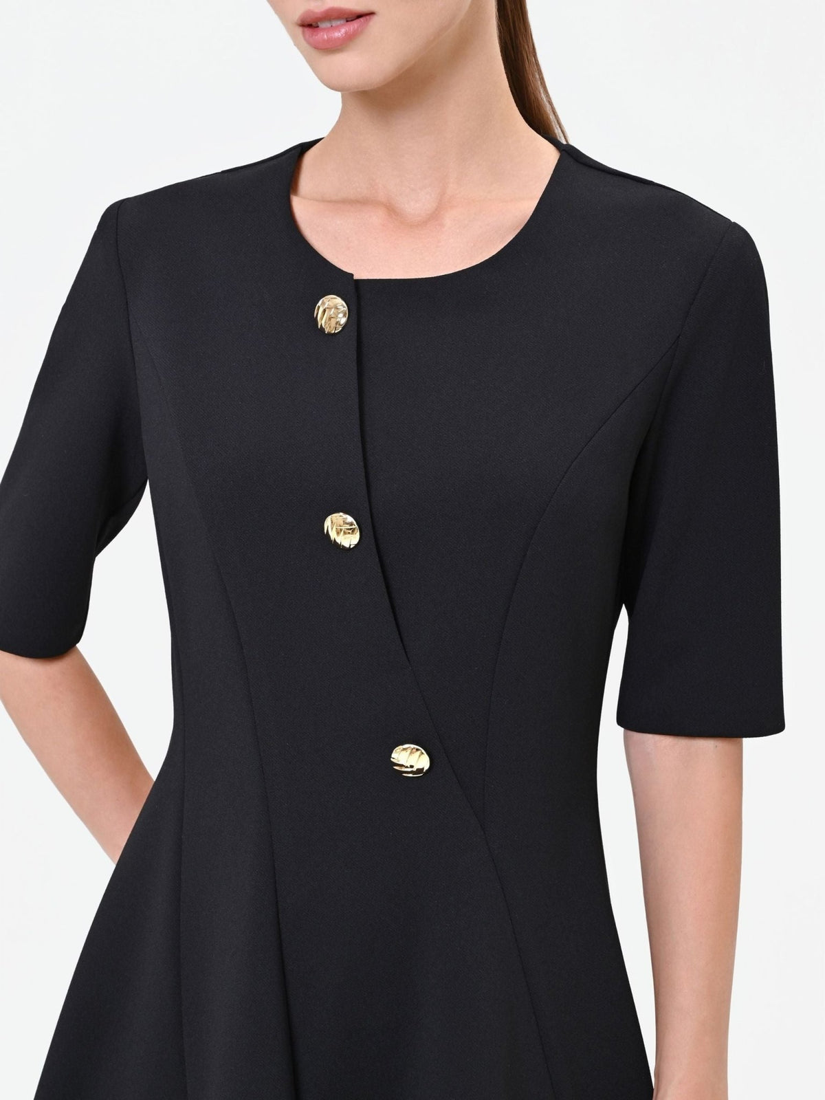 Rinascimento - Abito Corto Con Bottoni Gioiello - Donna - World Fashion