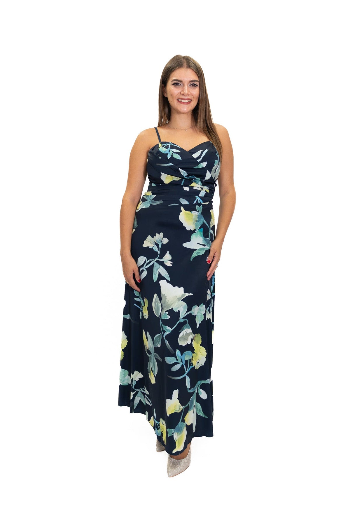 Rinascimento - Abito lungo a fantasia floreale - Donna - World Fashion