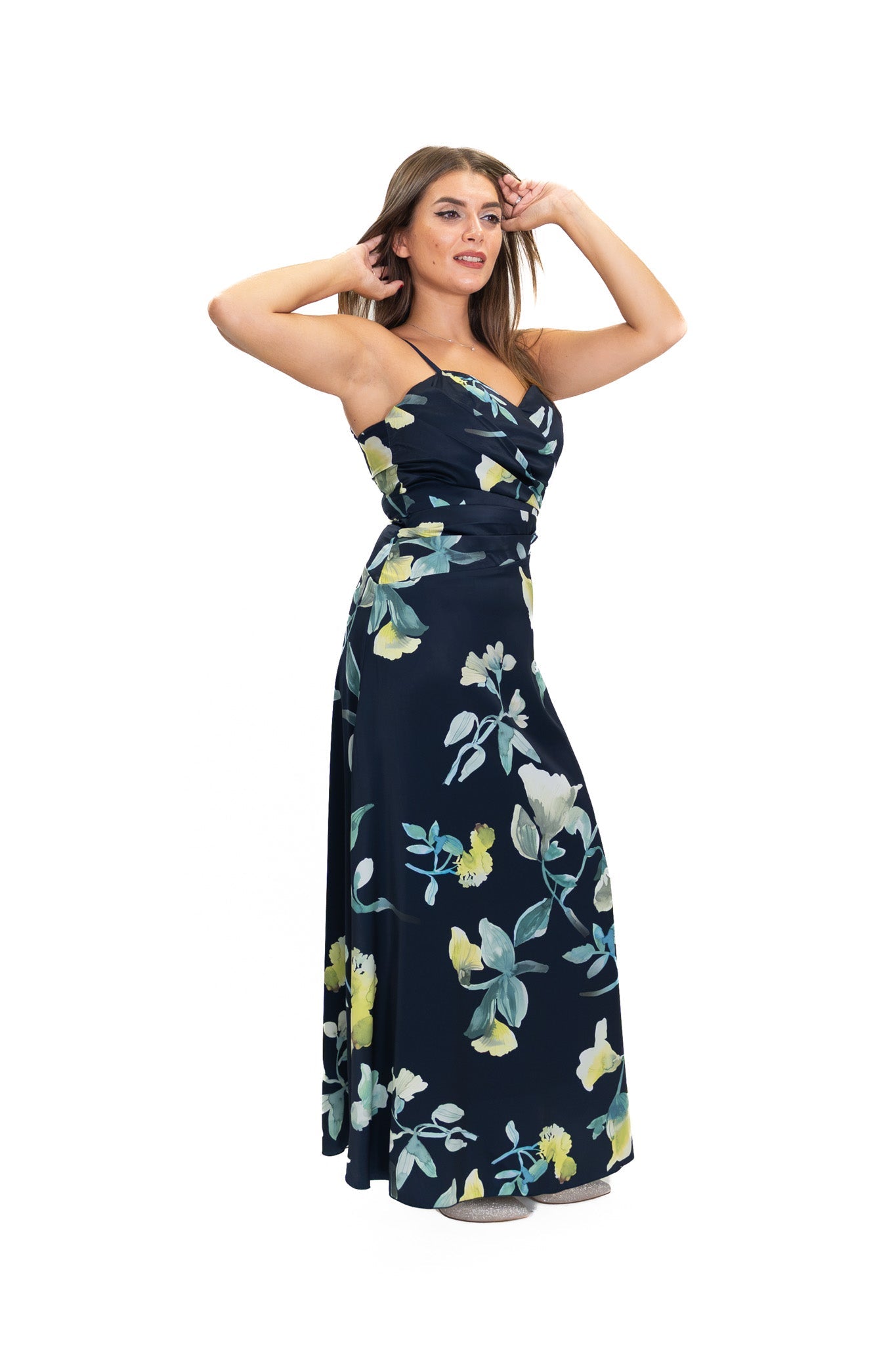 Rinascimento - Abito lungo a fantasia floreale - Donna - World Fashion
