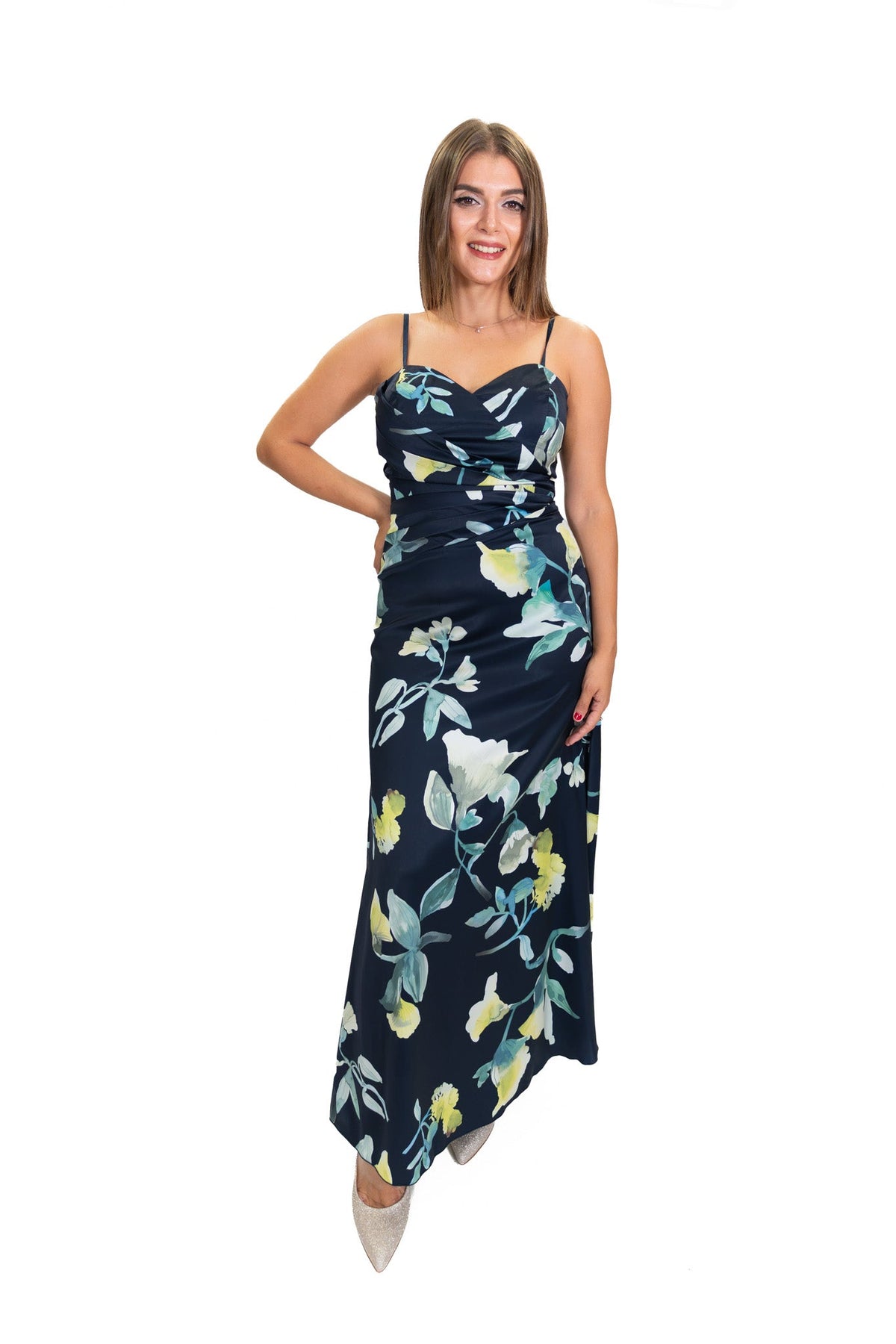 Rinascimento - Abito lungo a fantasia floreale - Donna - World Fashion