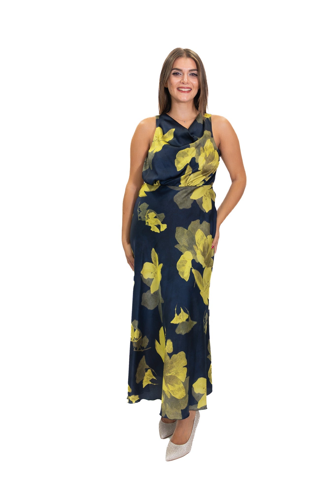 Rinascimento - Abito lungo con stampa floreale - Donna - World Fashion