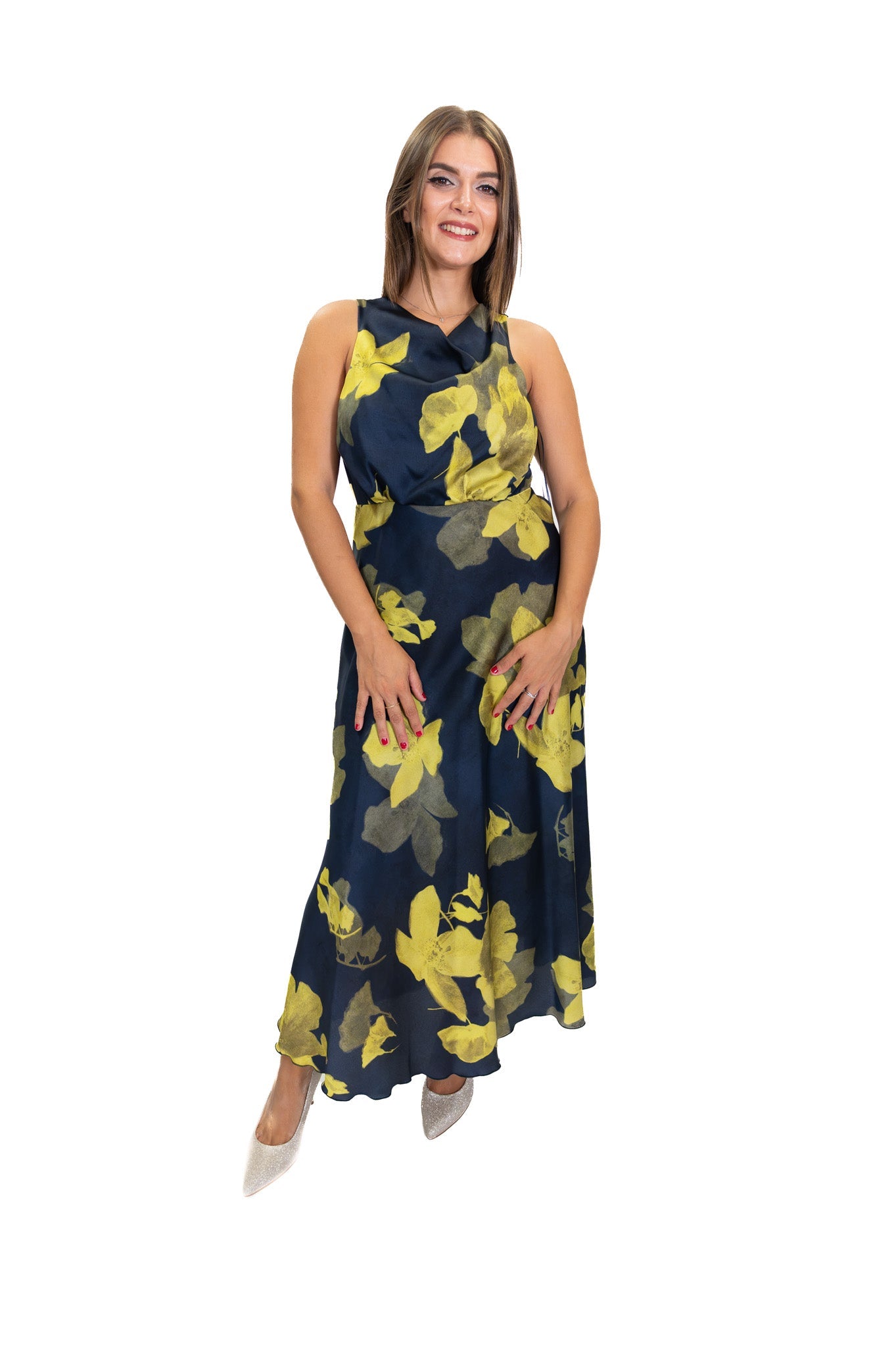 Rinascimento - Abito lungo con stampa floreale - Donna - World Fashion