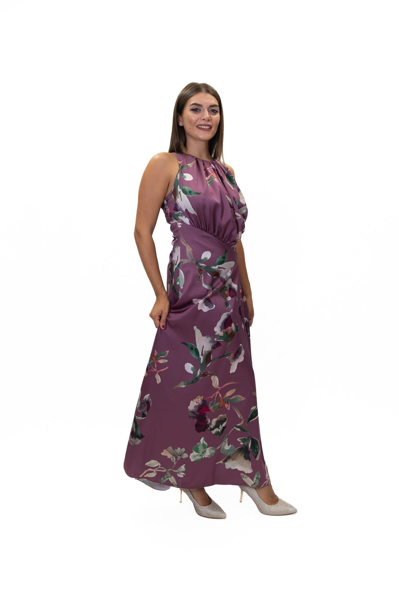 Rinascimento - Abito Lungo Fantasia Floreale - Donna - World Fashion