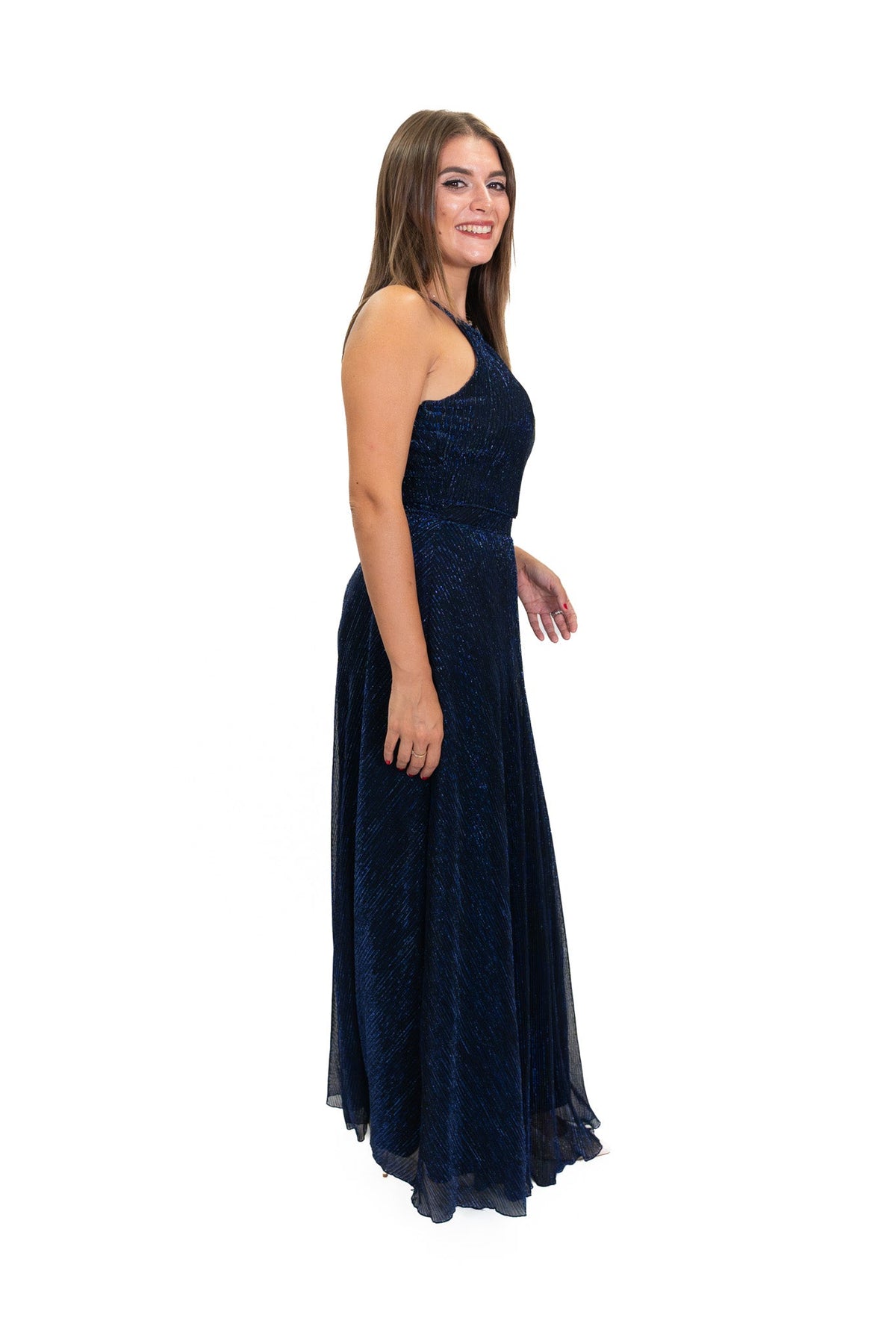 Rinascimento - Abito Lungo In Geogette Con Scollo Halter - Donna - World Fashion