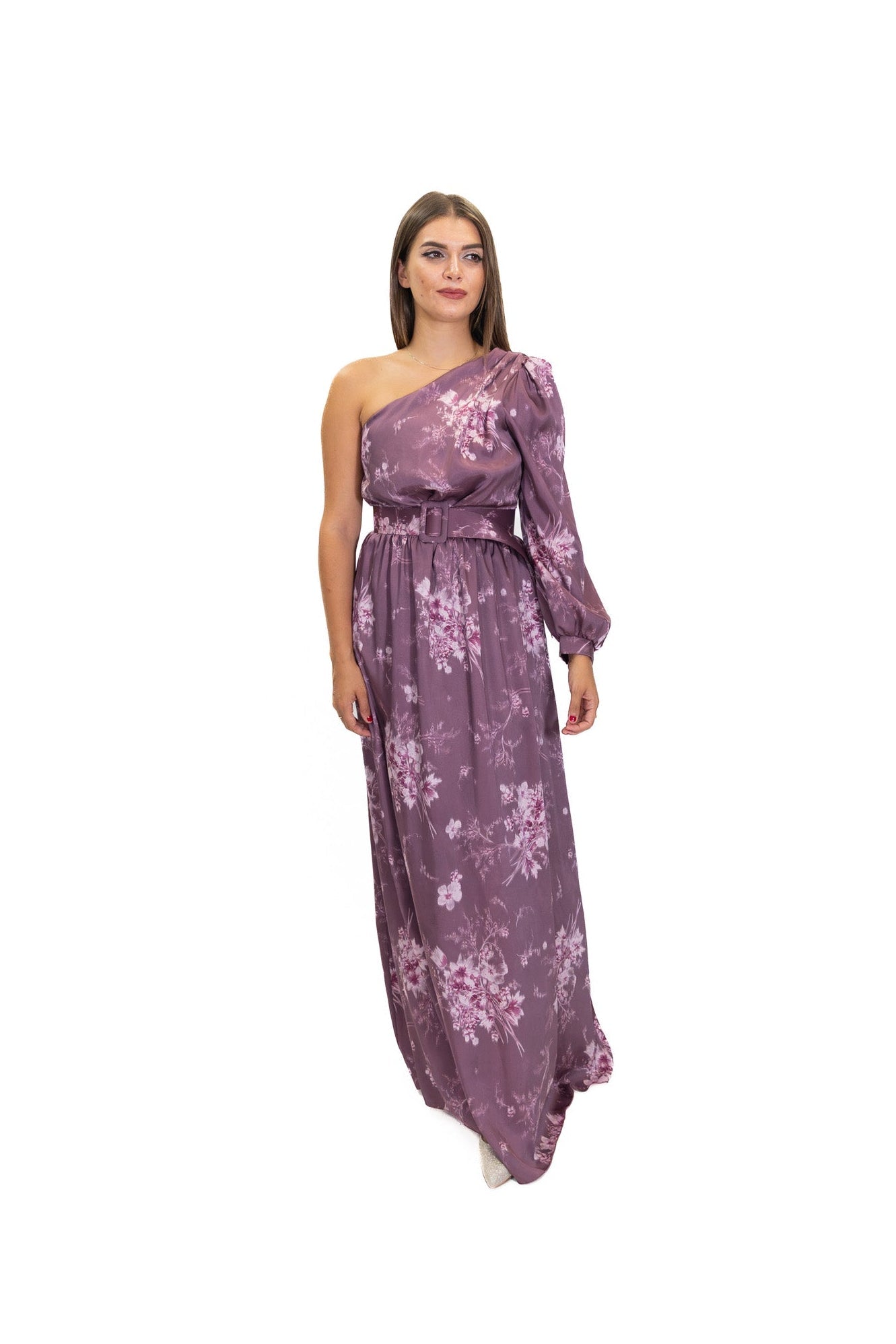 Rinascimento - Abito Lungo Monospalla Con Stampa Floreale - Donna - World Fashion