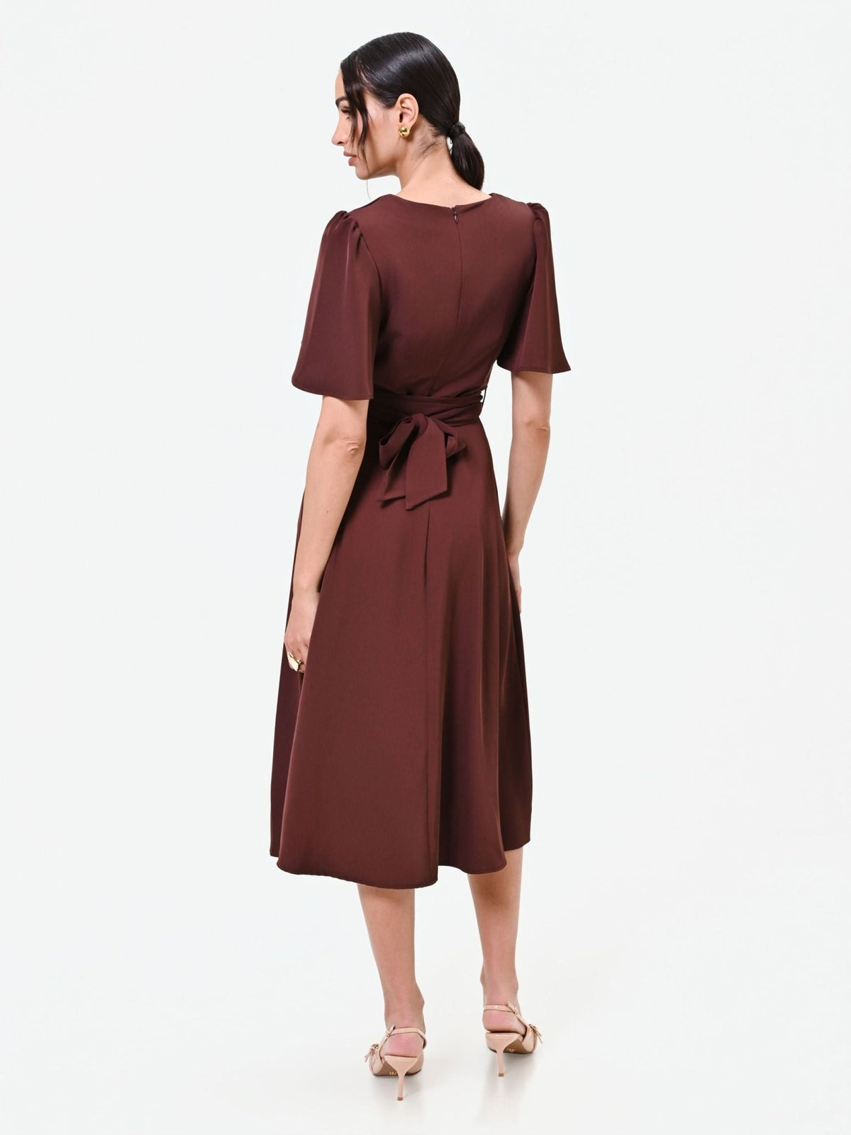 Rinascimento - Abito Midi In Raso - Donna - World Fashion