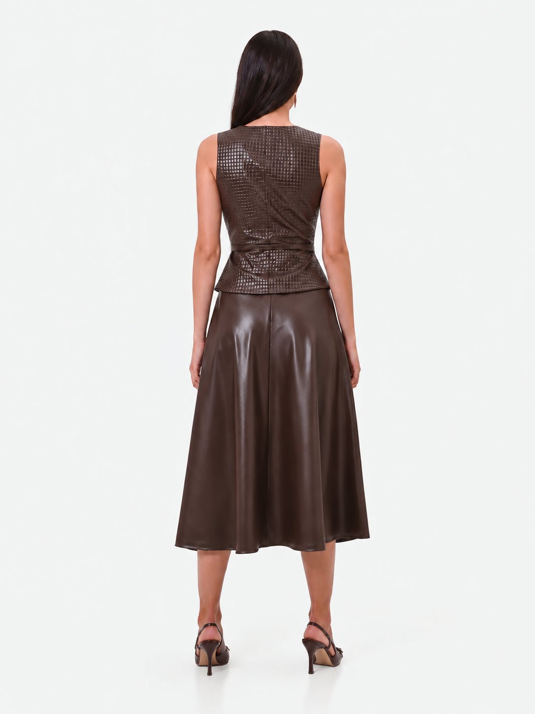 Rinascimento - Abito Midi In Similpelle - Donna - World Fashion