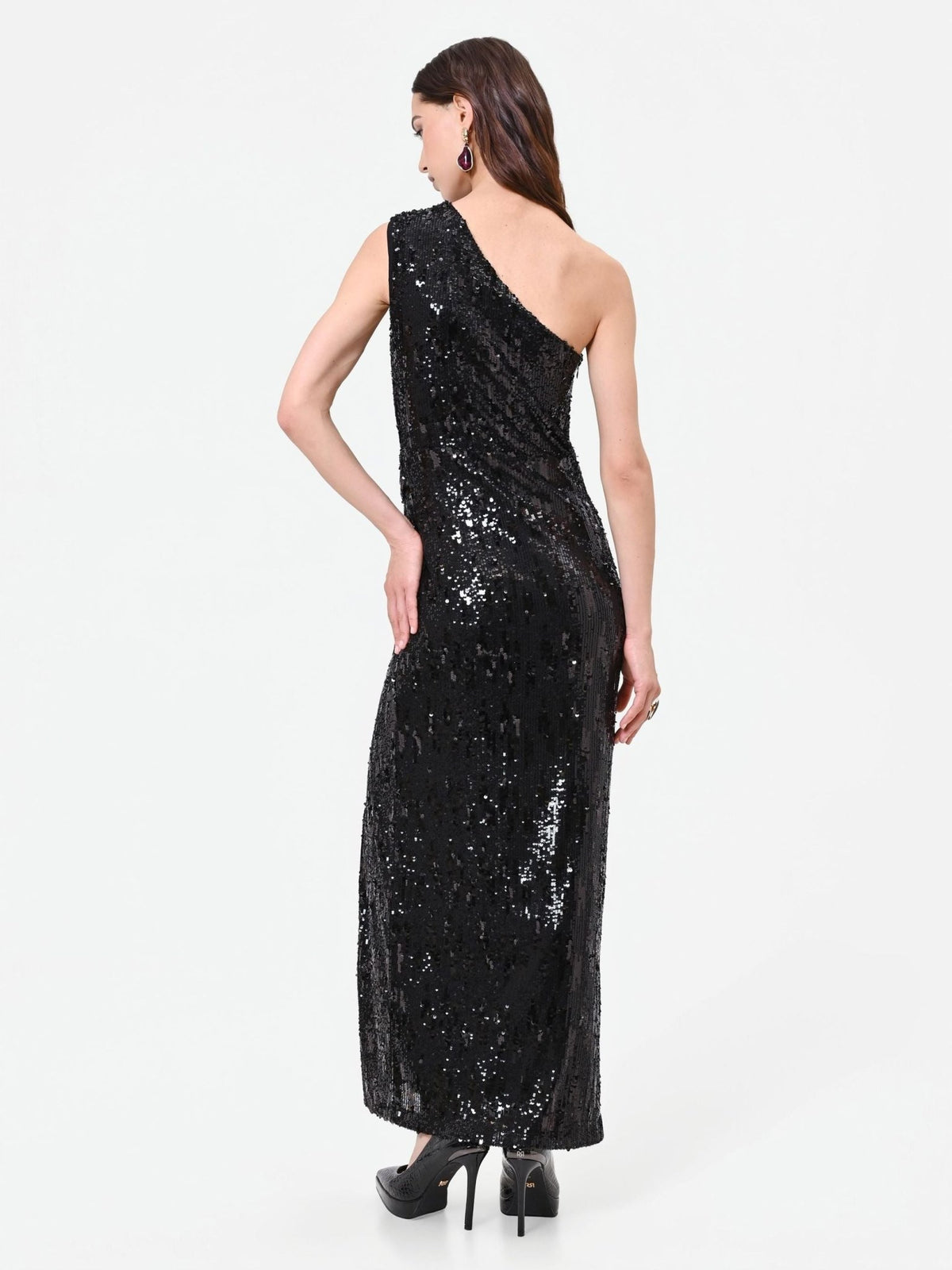 Rinascimento - Abito Monospalla con Paillettes - Donna - World Fashion