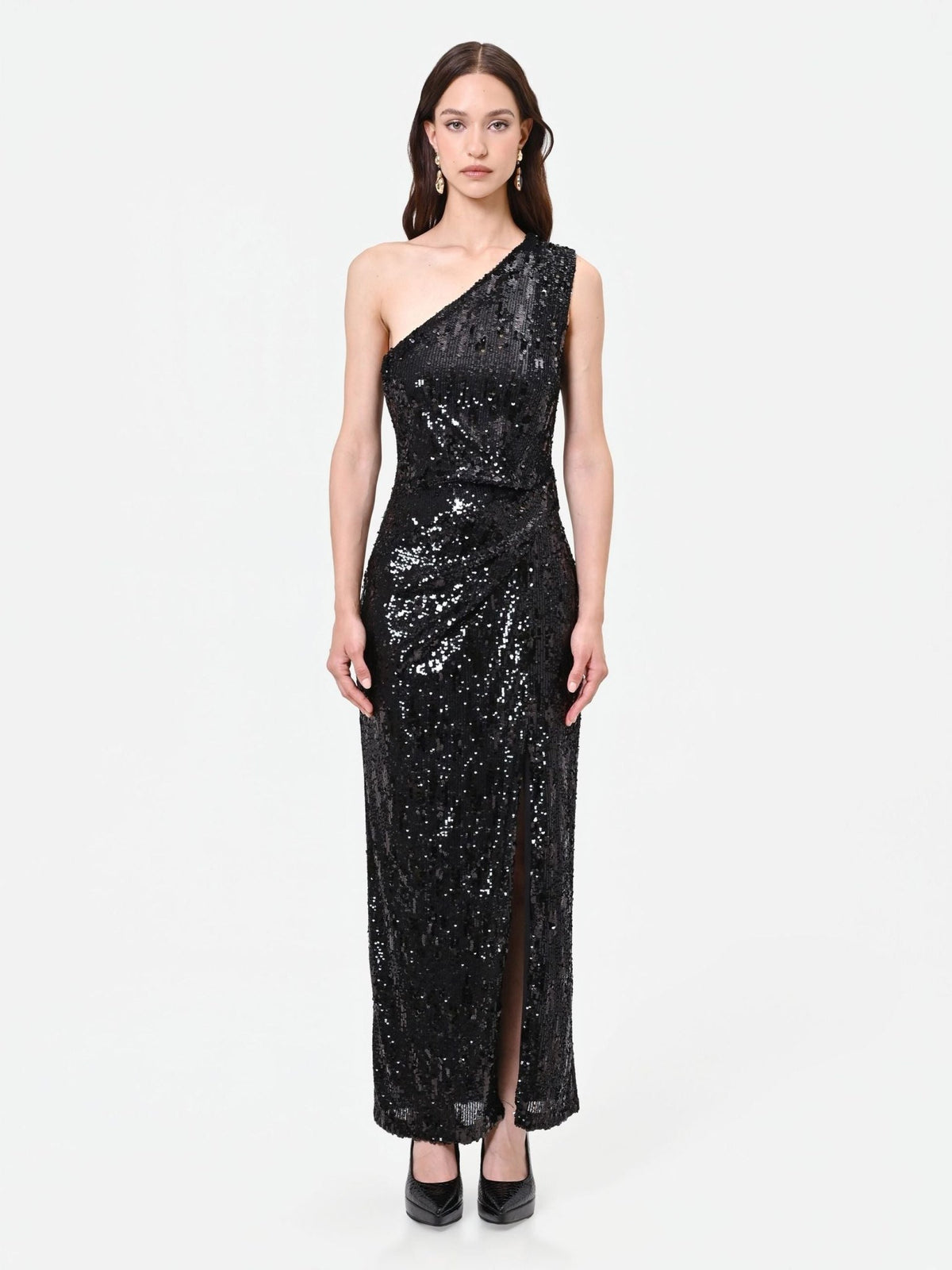 Rinascimento - Abito Monospalla con Paillettes - Donna - World Fashion
