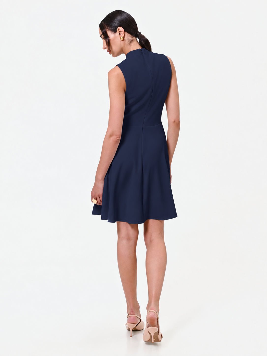 Rinascimento - Abito svasato con revers e bottone - Donna - World Fashion