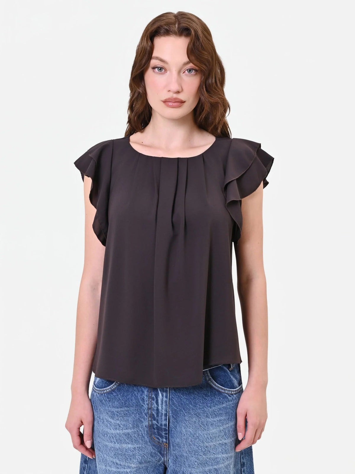 Rinascimento - Blusa con volant - Donna - World Fashion