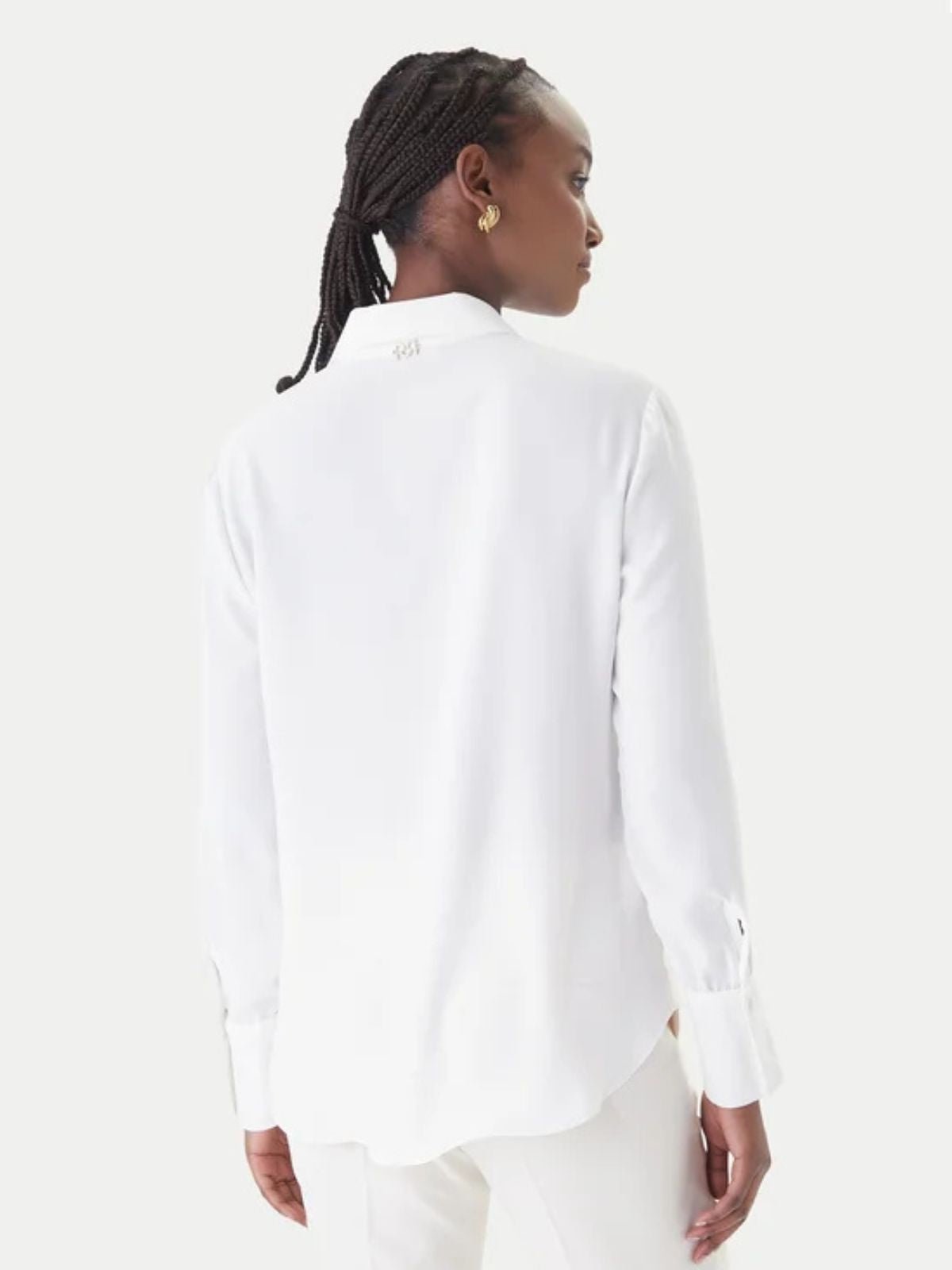 Rinascimento - Camicia con bottoni ricoperti in tessuto georgette - Donna - World Fashion