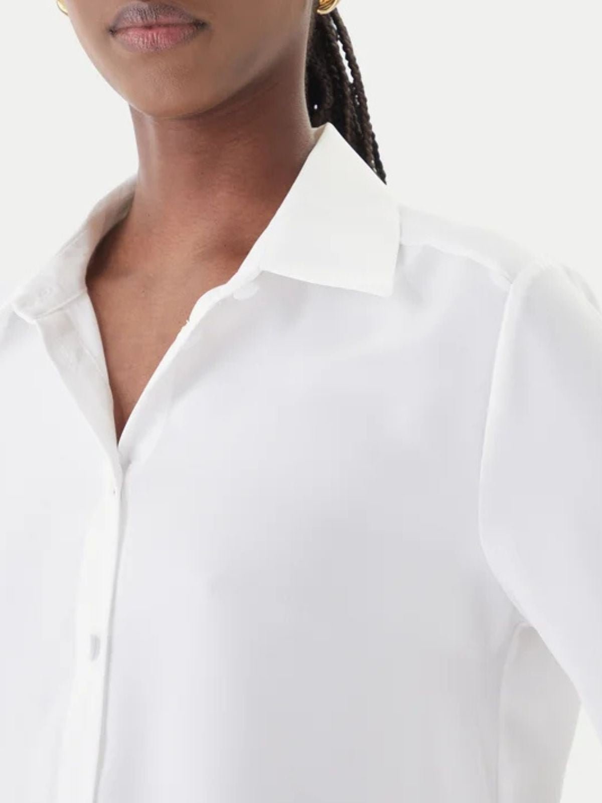 Rinascimento - Camicia con bottoni ricoperti in tessuto georgette - Donna - World Fashion