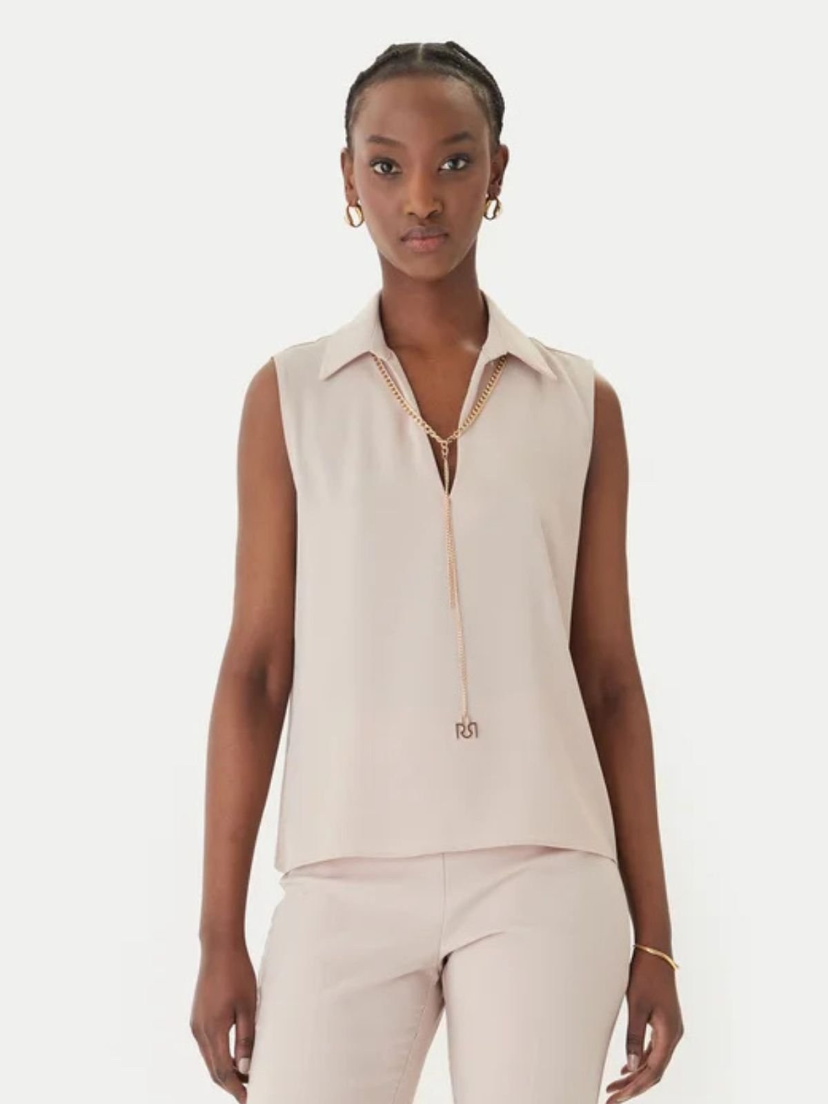 Rinascimento - Canotta smanicata georgette - Donna - World Fashion
