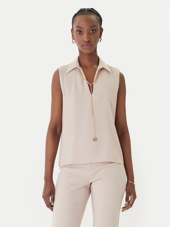 Rinascimento - Canotta smanicata georgette - Donna - World Fashion